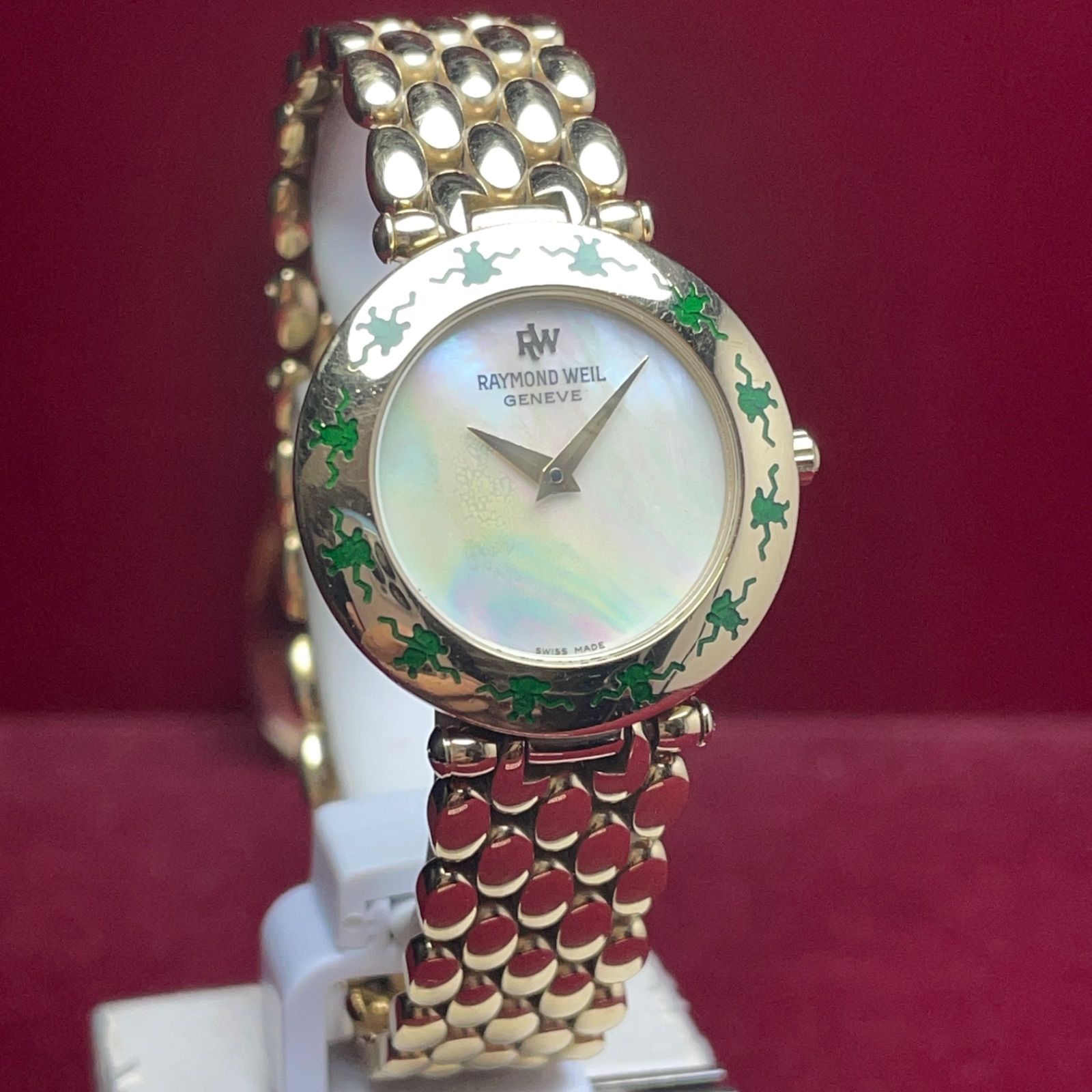 18KGP 希少ベゼル シェル文字盤 RAYMOND WEIL レイモンドウィル