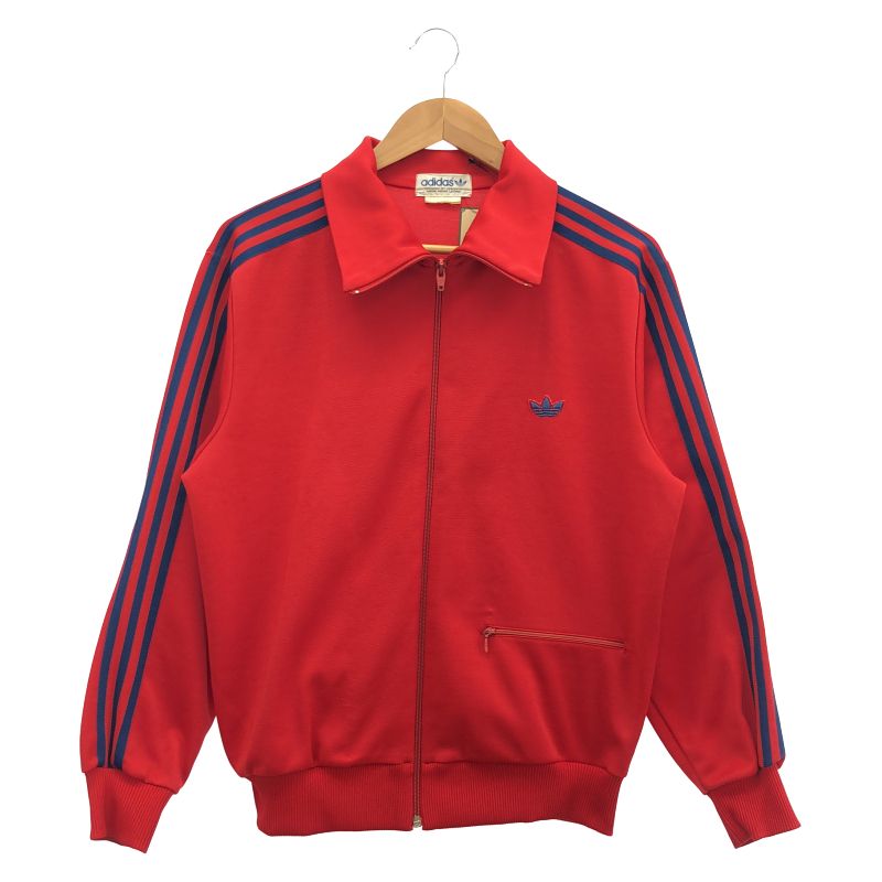 【中古】70s-80s ADIDAS トラックジャケット M レッド ADA-06F アディダス[66]
