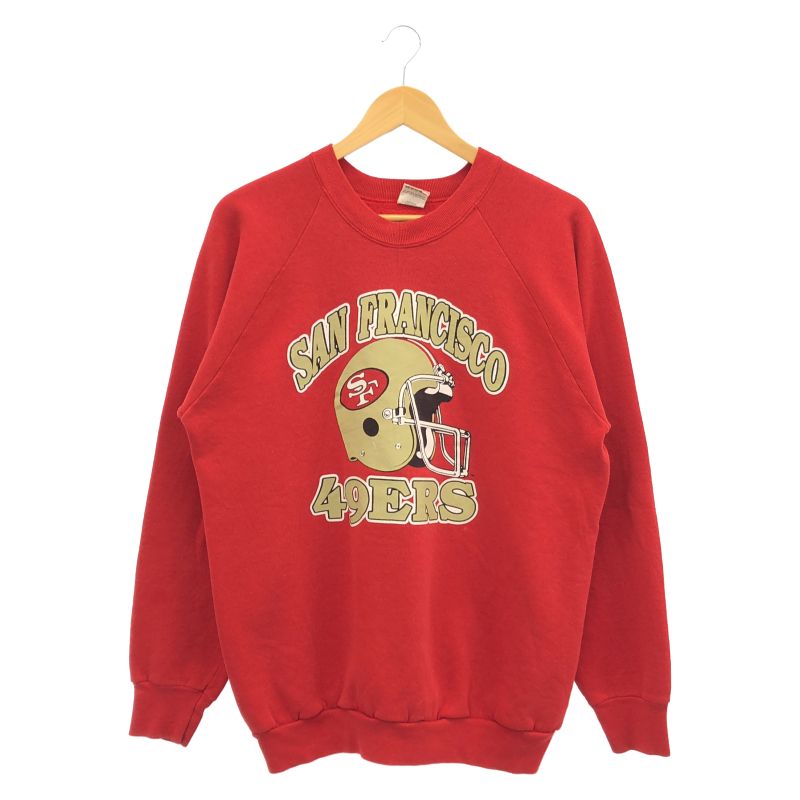 【中古】90s FRUIT OF THE LOOM NFL スウェット XL レッド フルーツオブザルーム[66]