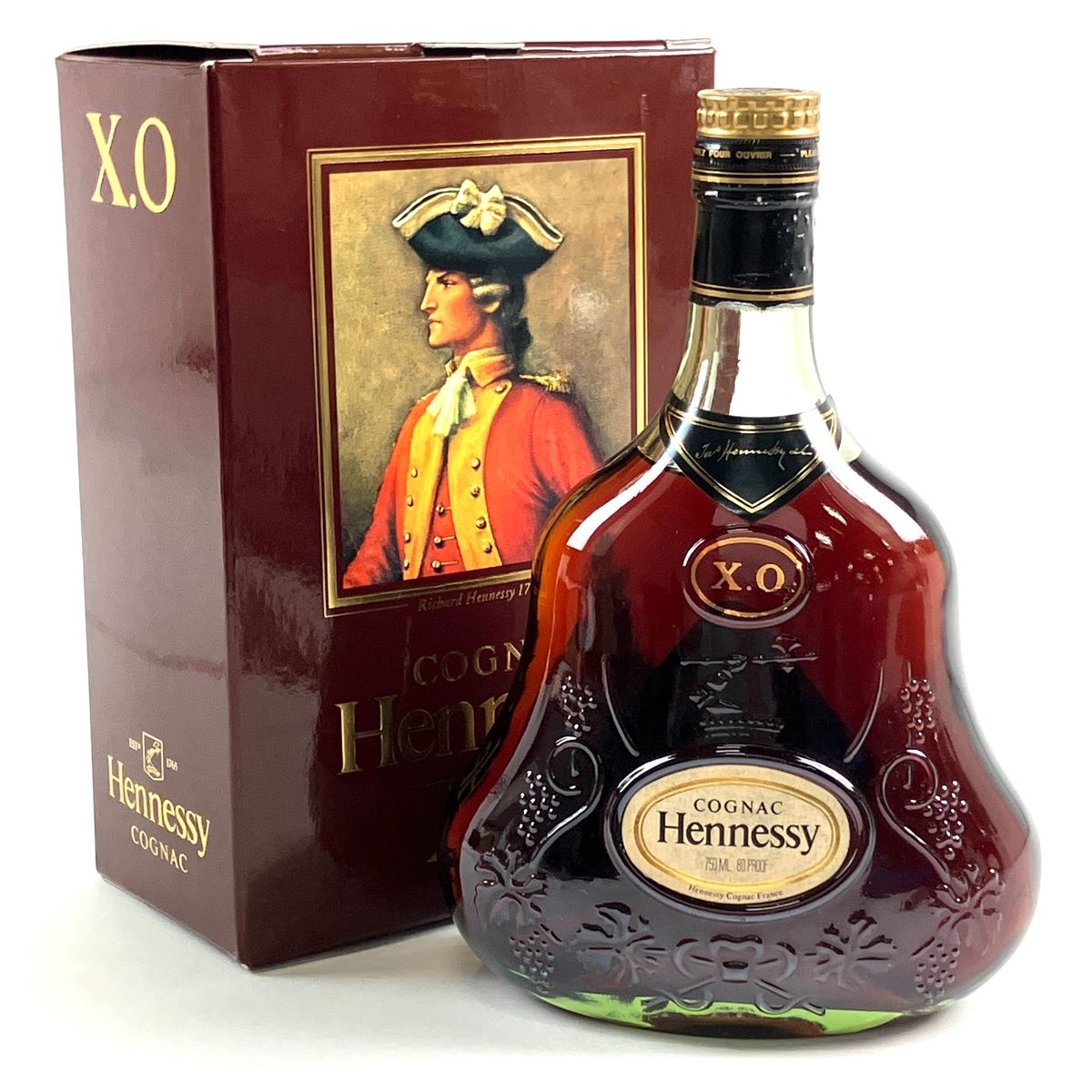 ヘネシー Hennessy XO 金キャップ グリーンボトル 750ml ブランデー コニャック 【古酒】