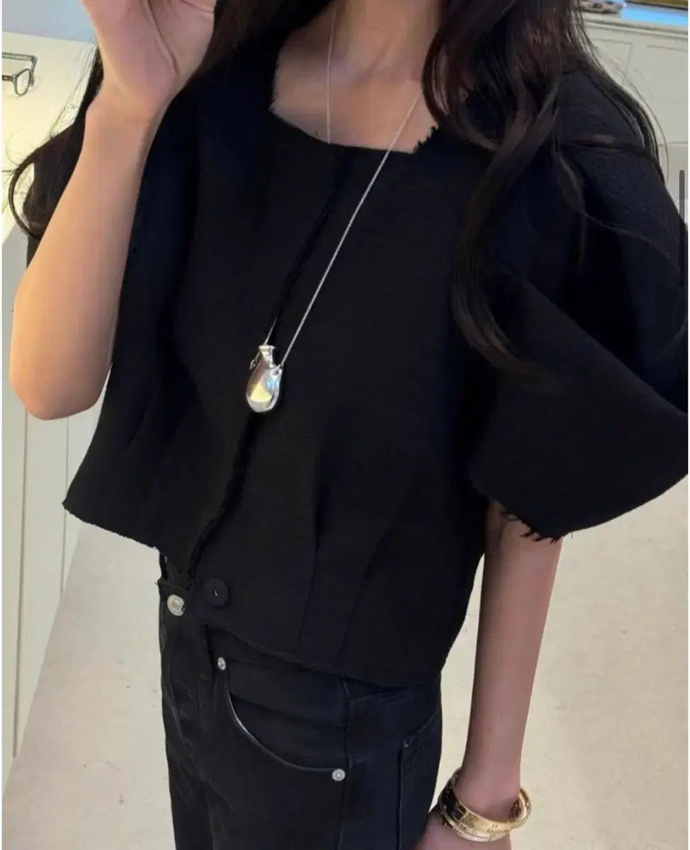 OUTFIT ツイードブラウス