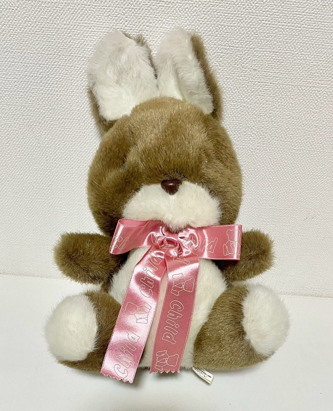 昭和レトロ】サンアロー うさぎ ぬいぐるみ リボン付き ヴィンテージ