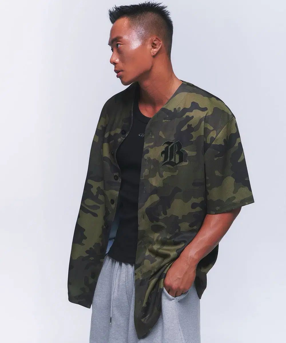 BORN TO WIN ベースボール ジャージ カモフラージュ 半袖 Tシャツ 3