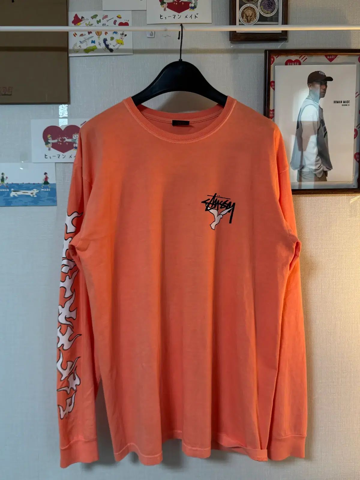 (L)STUSSY One World ピグメント ダイイング ロングスリーブ