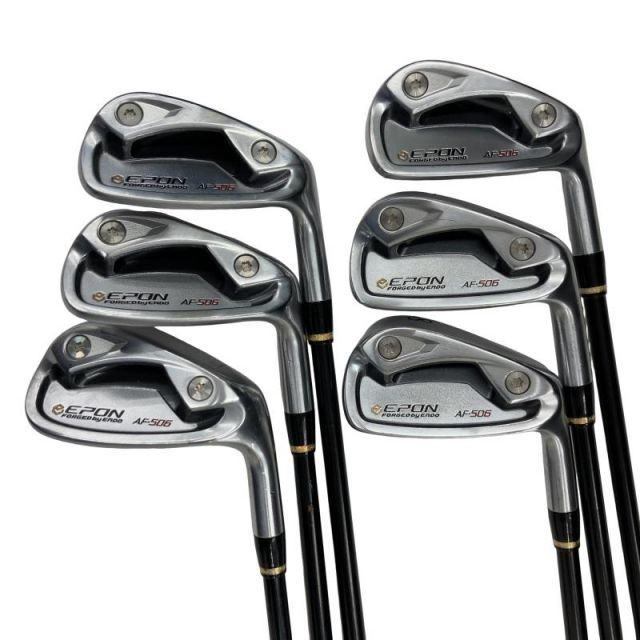 【中古】 エポンゴルフ株式会社 EPON AF-506 6S アイアンセット IR 純正特注シャフト (フレックスS) メンズ 男性用 右利き 右用 Dランク ゴルフクラブ