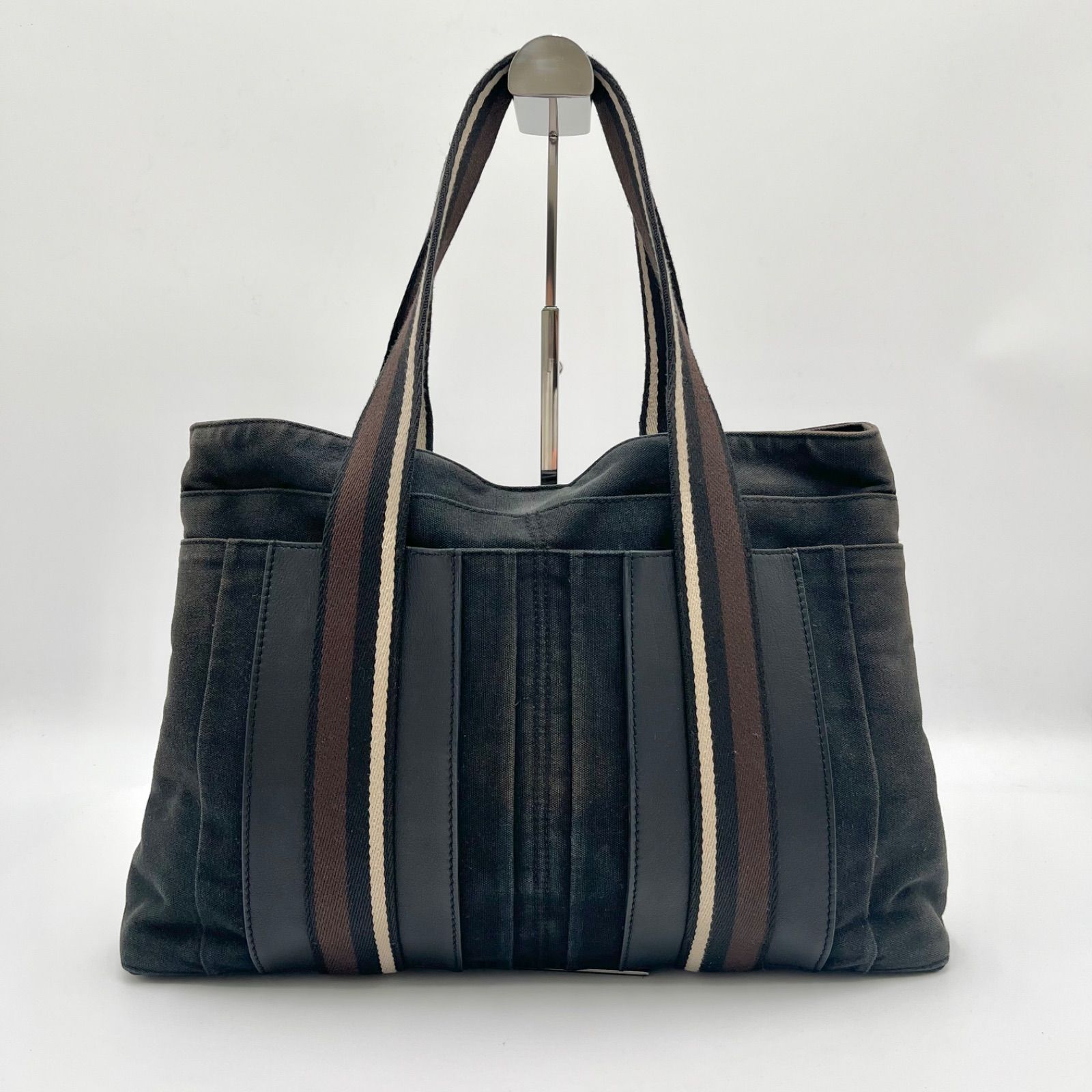 HERMES エルメス トロカホリゾンタルMM トートバッグ ブラック