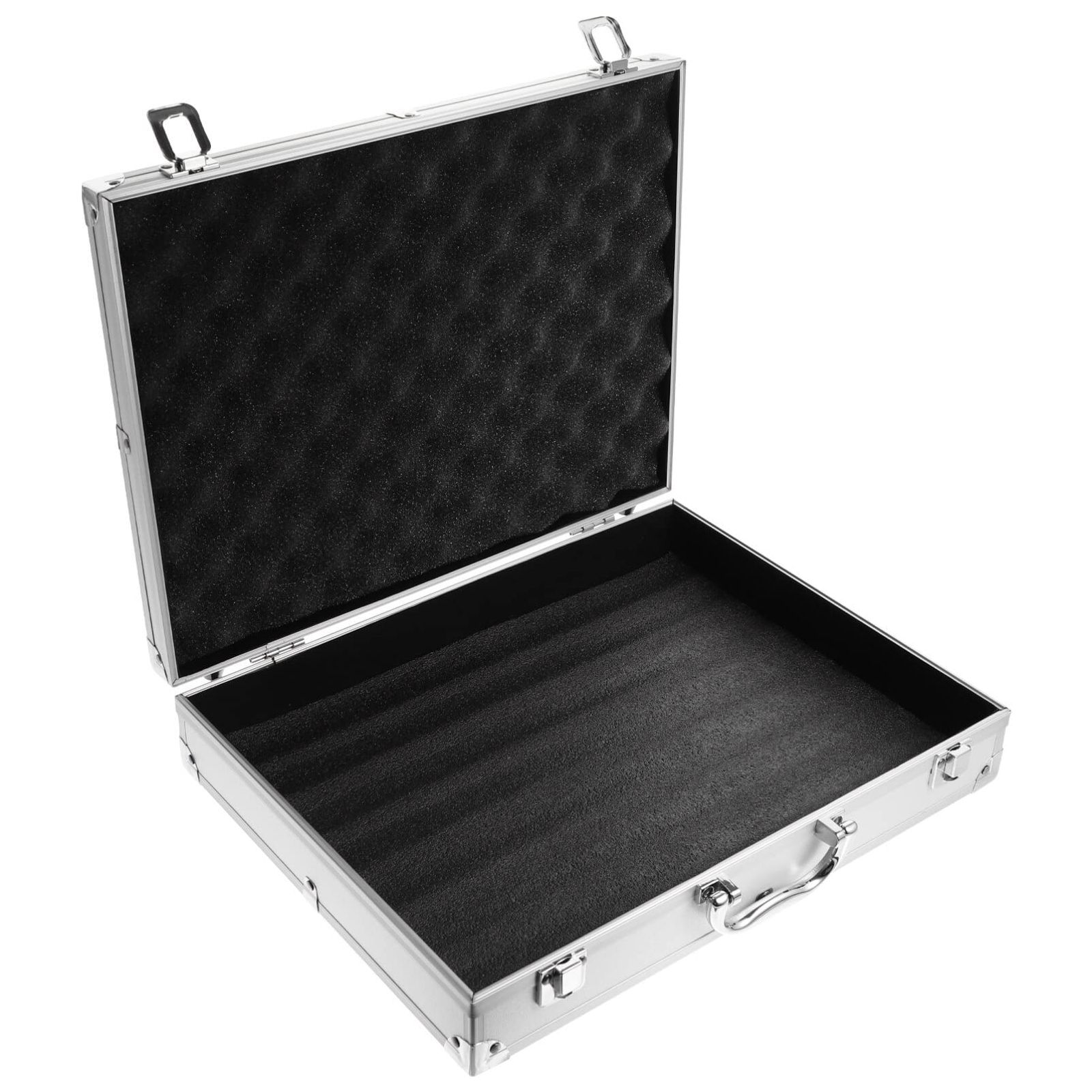 NUOLUX アルミ合金ツールボックス ポータブルキャリングケース 大容量 28X37X7.5Cm 防水設計 家庭・オフィス・旅行用ツールコンテナts d0969ed3