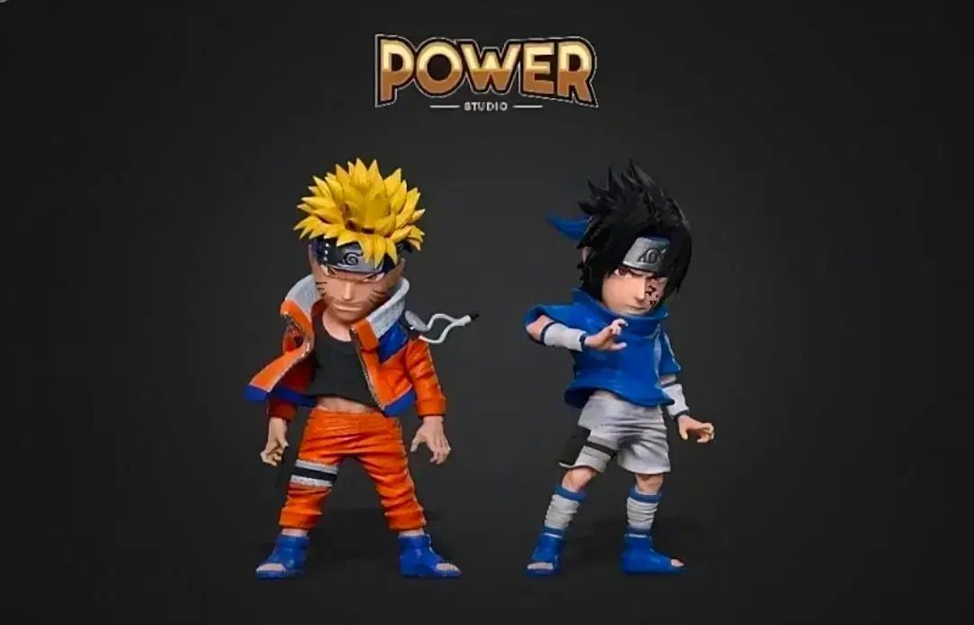 NARUTO -ナルト- パワースタジオ パワー社 NARUTO -ナルト- & うちは サスケ レジン ワールドコレクタブル フィギュア