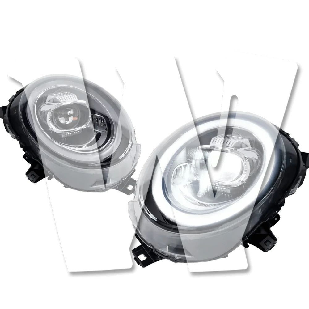 【日本仕様/Eマーク認証済】BMW ミニ F54 F55 F56 F57 JCW LED ヘッドライト アセンブリ 流れるシーケンシャルウインカー 透明レンズ 2014-2021年式 純正交換用 左右セット カスタムパーツ