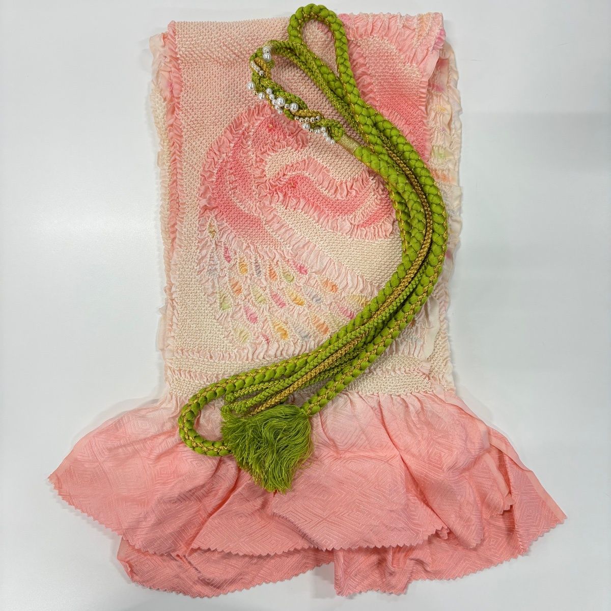 美品】 振袖 身丈161cm 裄丈68cm L 袷 袋帯フルセット 桜 草花