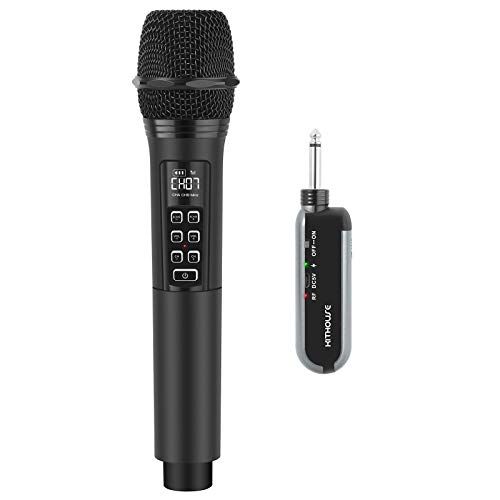 Kithouseワイヤレスマイク カラオケ 無線マイク 充電式ダイナミックマイク UHF 10チャンネル 技適認証済 ハンドヘルドマイク 6.35mmレシーバ付き 複数台同時使用 日本語取扱書付き 会議 カラオケマイク ホームパーティーに大活 8ef0636f