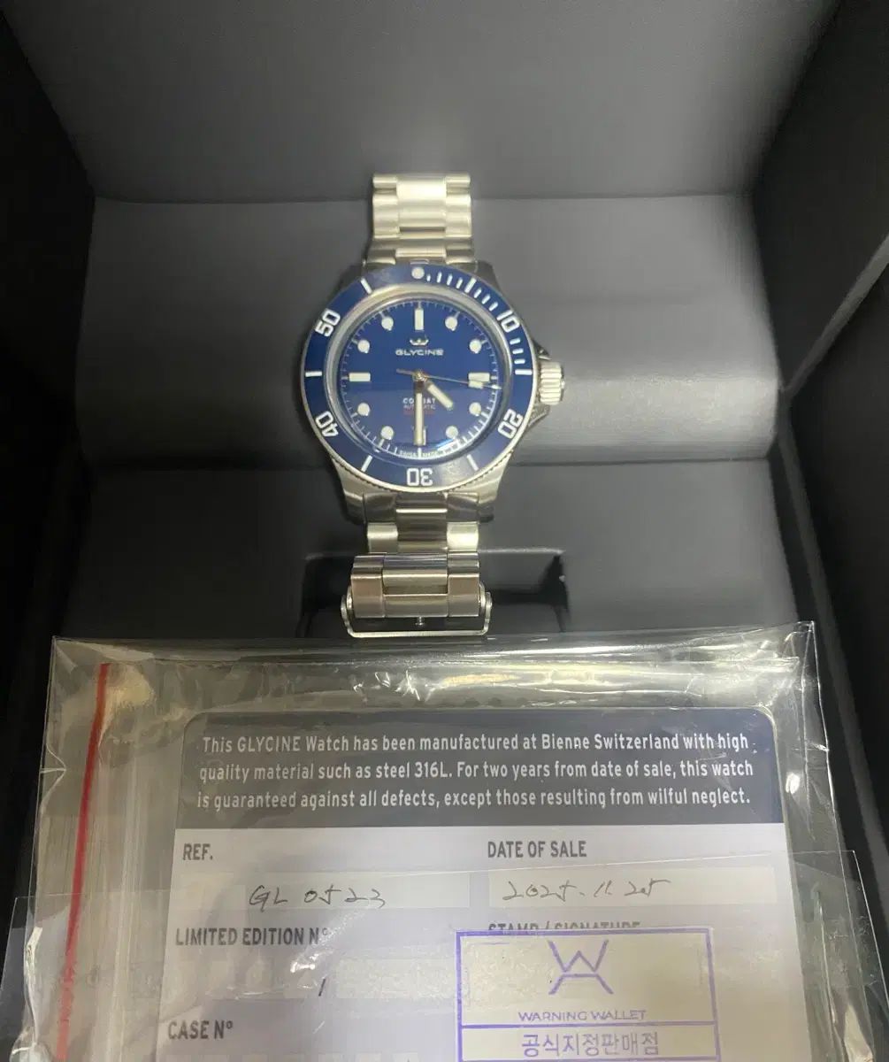 GLYCINE gl0523 コンバット boxセラミック デニム版