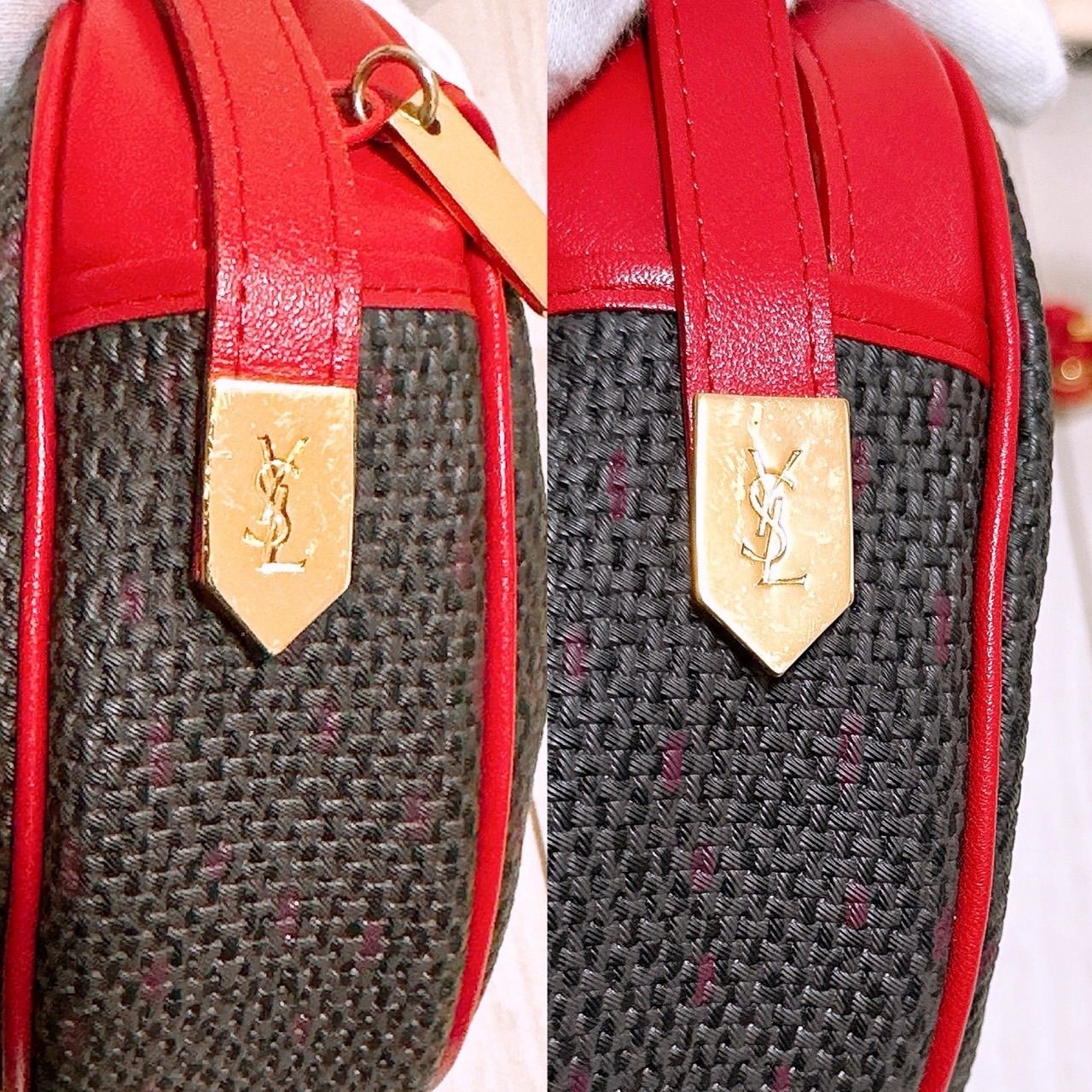 ほぼ未使用) Yves Saint Laurent (イヴ・サンローラン)ショルダー 