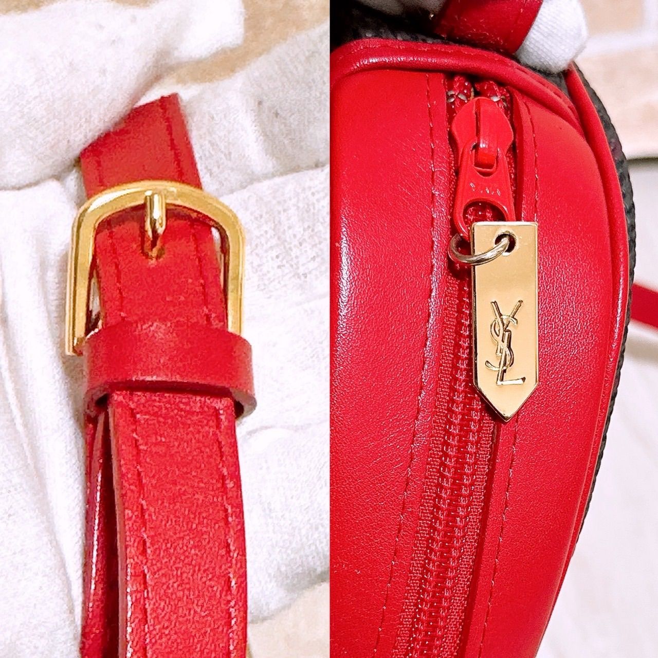 ほぼ未使用) Yves Saint Laurent (イヴ・サンローラン)ショルダー 