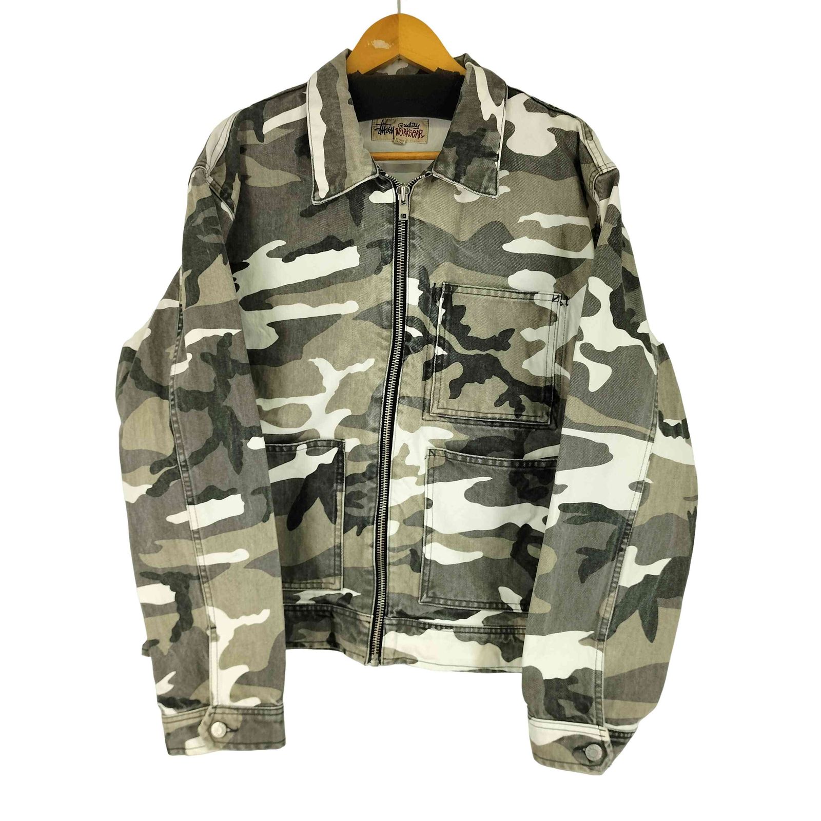 ステューシー Stussy CAMO ZIP WORK JAKET メンズ import:L