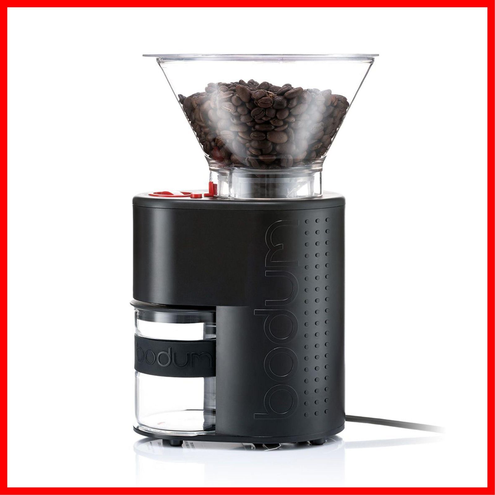 【人気商品】静電気防止 挽きムラ防止 コニカル刃 静音 ブラック 電動式コーヒーグラインダー ビストロ 挽き目調節 BISTRO 電動ミル コーヒーミル 10903-01JP-3 ボダム BODUM