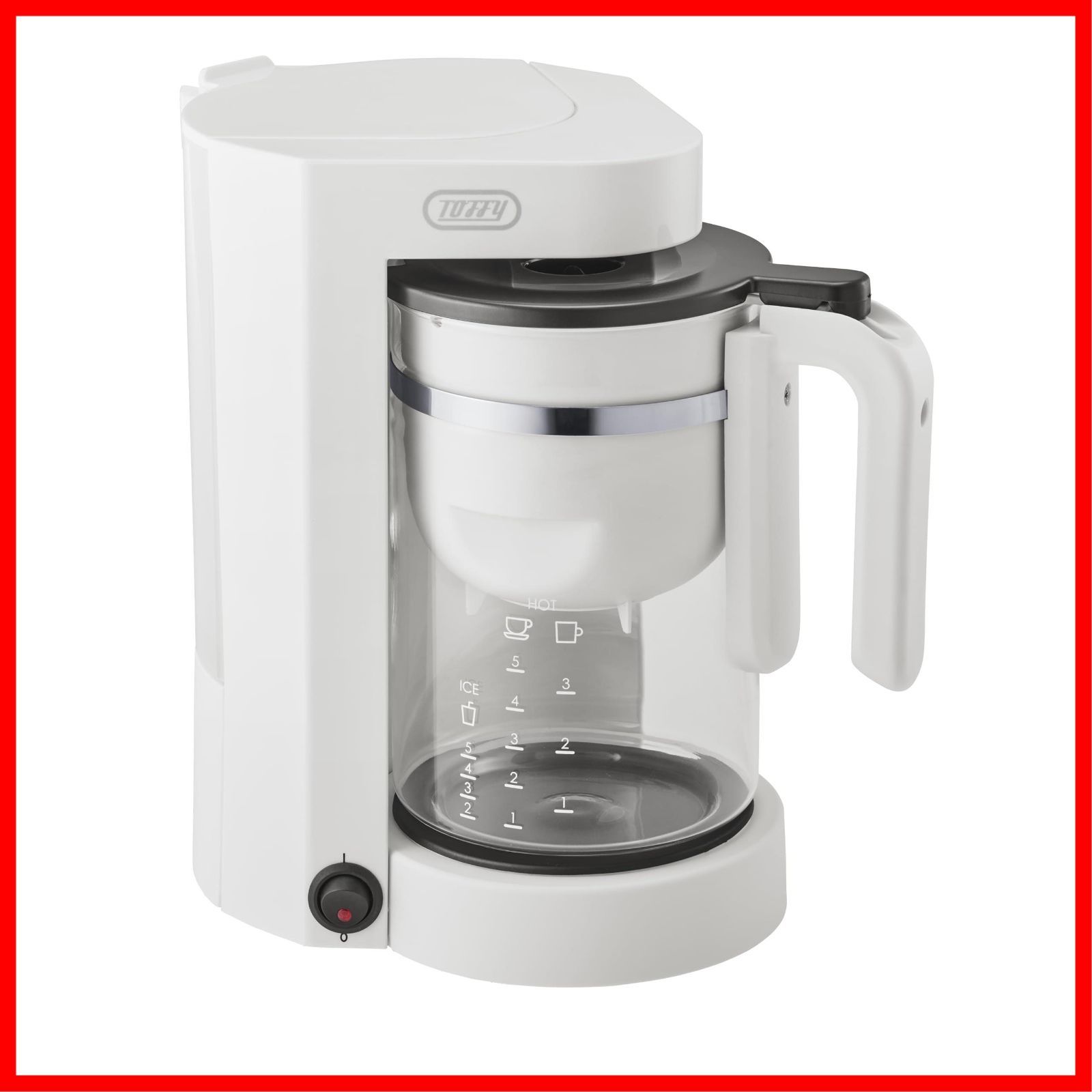 【数量限定】K-HCM1 お茶/コーヒー兼用 Tea&Coffeeメーカー 着脱式水タンク ティーストレーナー コーヒーメーカー 保温機能 ビビッドカラー コンパクト パンナホワイト