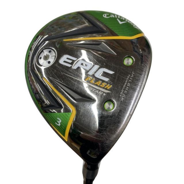 【中古】 キャロウェイ EPIC FLASH STAR 3W フェアウェイウッド FW リシャフト (フレックスその他) メンズ 男性用 右利き 右用 Cランク ゴルフクラブ