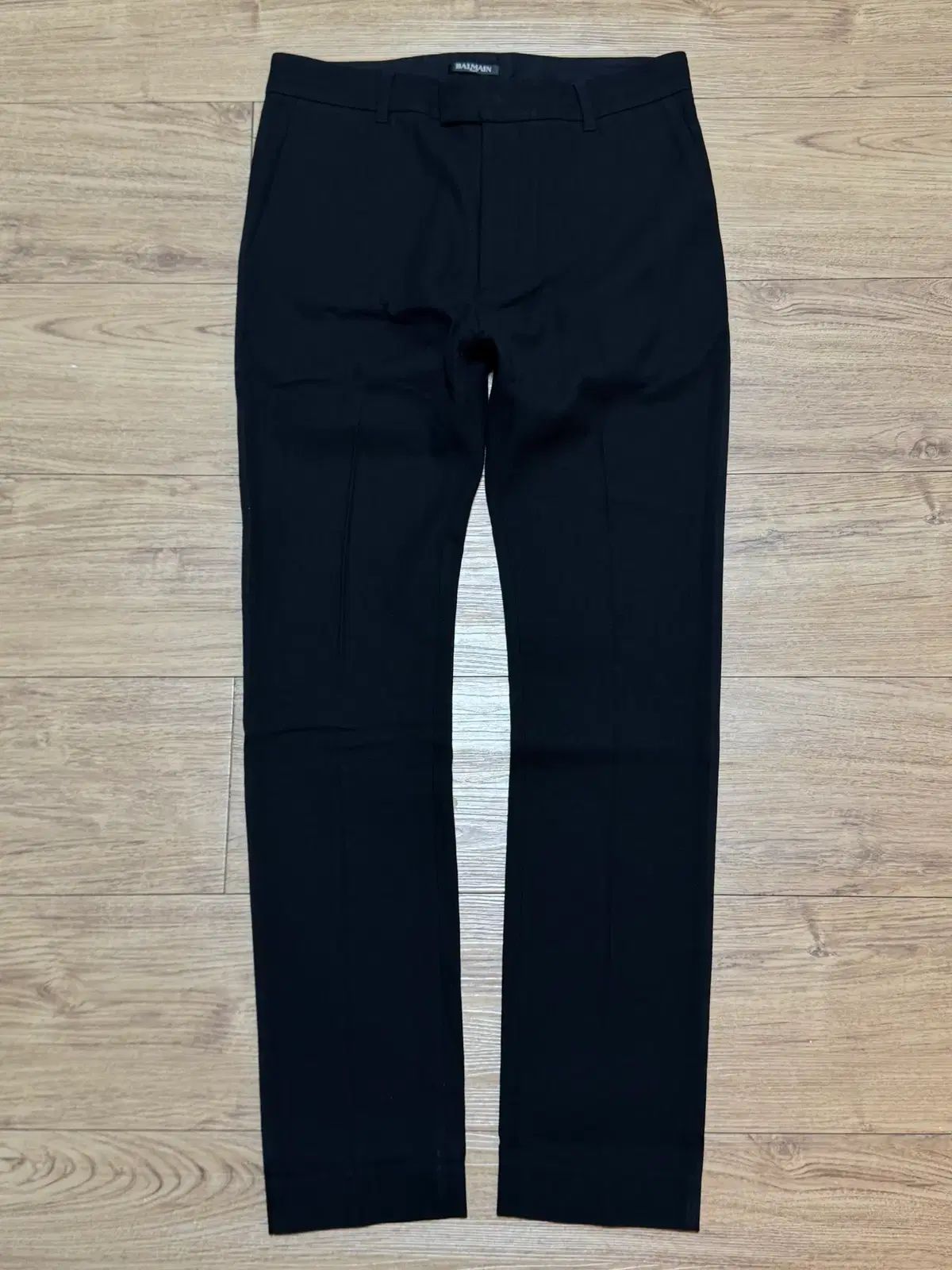 (46) BALMAIN バルマン コットン スラックス ブラック