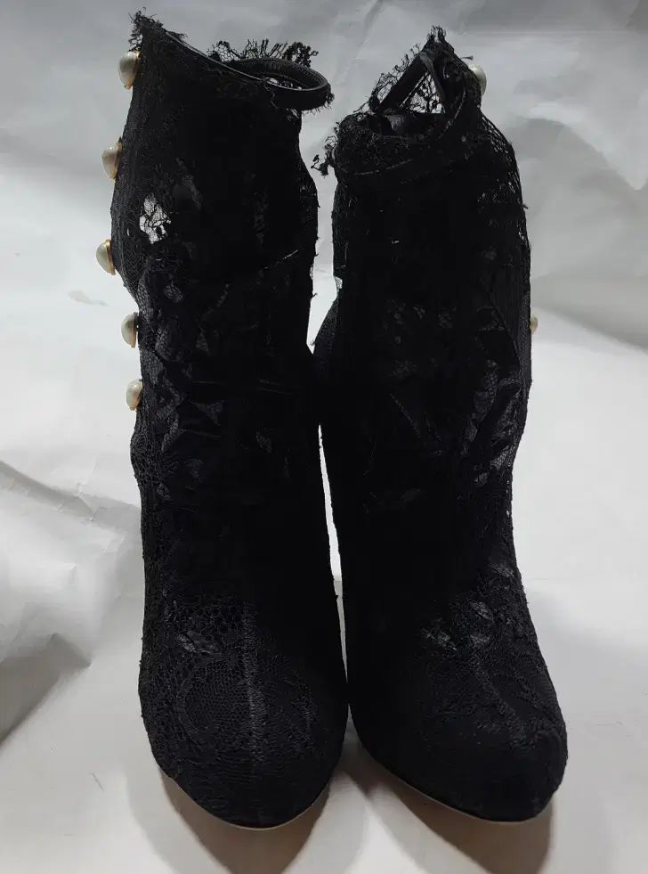 Dolce&Gabbana ドルチェ＆ガッバーナ レース ブーティ ブーツ 35 1/2サイズ (225 230)