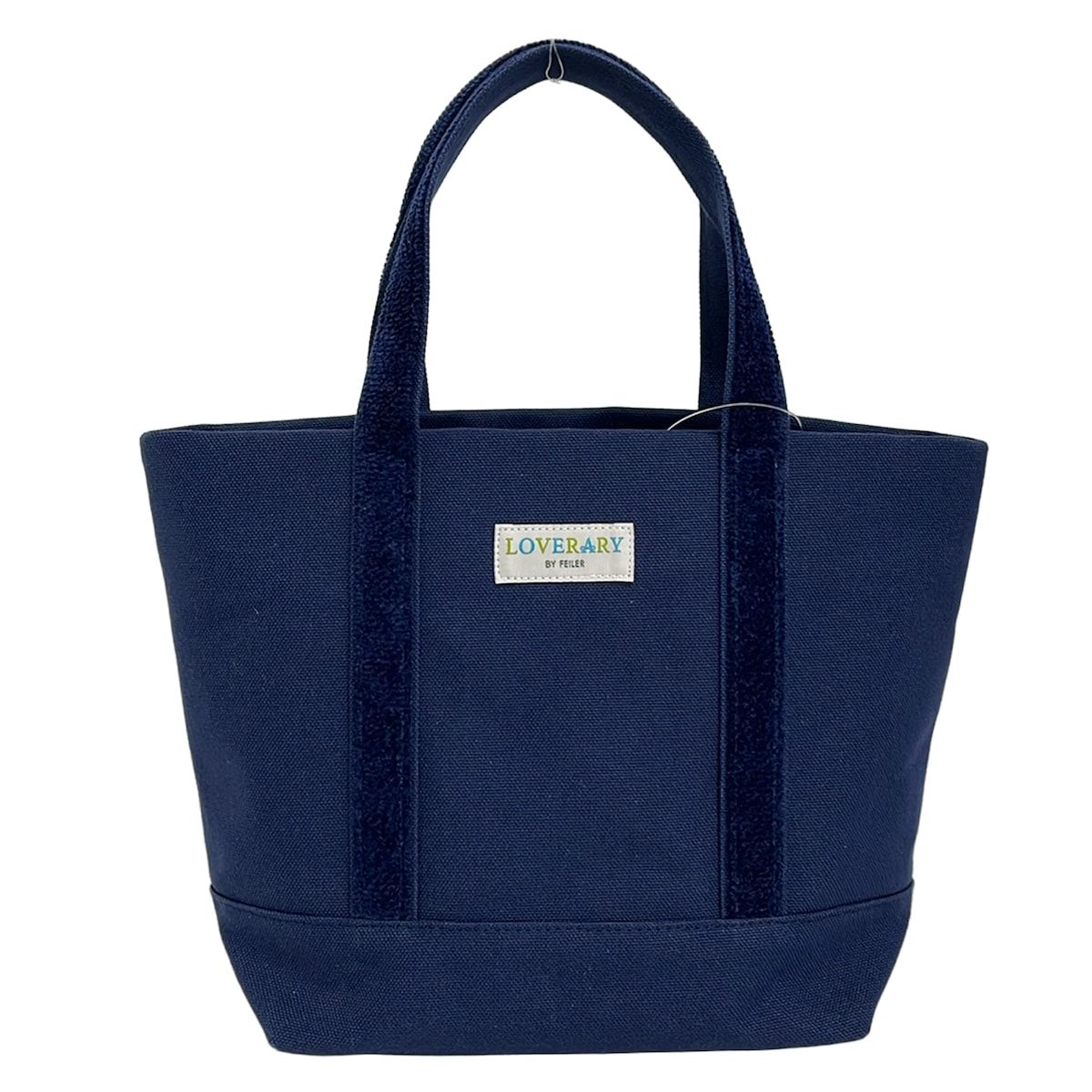 LOVERARY BY FEILER ネイビー トートバッグ FEILER(フェイラー) トートバッグ美品 - ネイビー×ライトブラウン