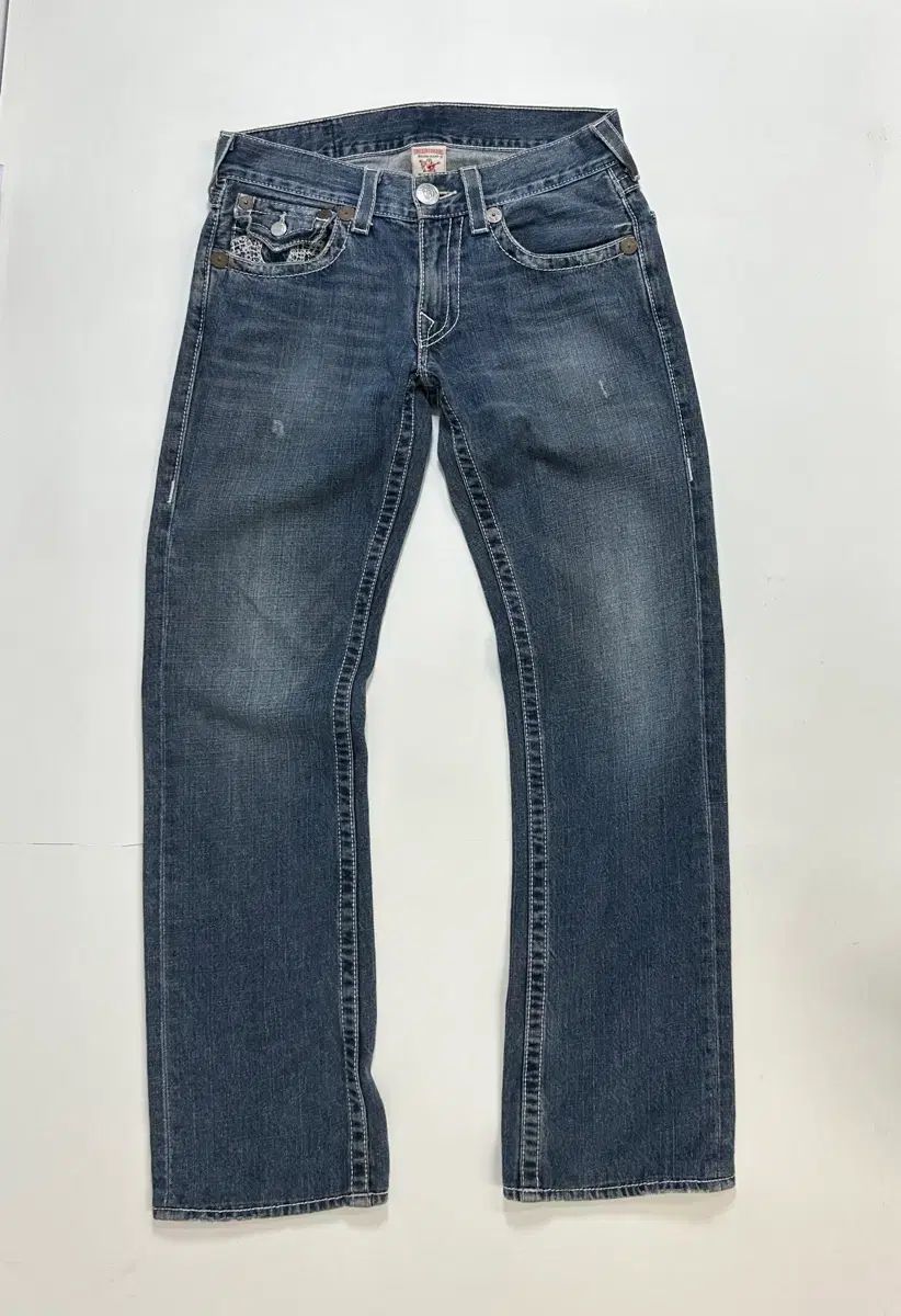 トゥルーレリジョン Made in USA ヴィンテージ ウォッシュ デニム パンツ (31)
