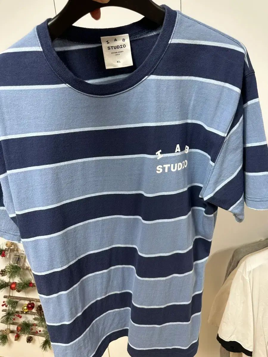 IAB STUDIO ストライプ 半袖 Tシャツ XL