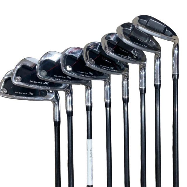 【中古】 ヤマハ inpres X D BLACK 8S アイアンセット IR DX-508i (フレックスR) メンズ 男性用 右利き 右用 Dランク ゴルフクラブ