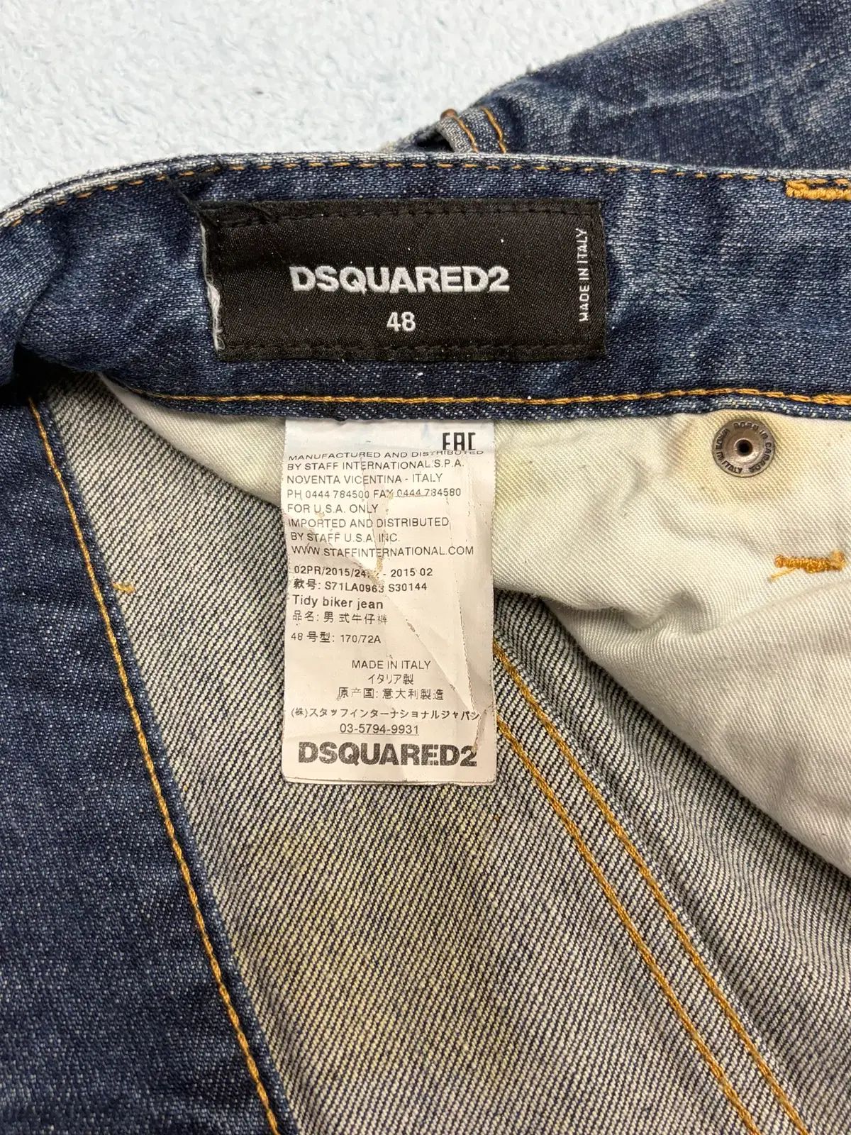 32) DSQUARED2 ディースクエアード2 バイカー ダーティー ジーン 32) DSQUARED2 ディースクエアード2 バイカー ダーティー ジーン