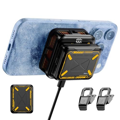 스마트폰 쿨링 팬 펠티에 엘리먼트 [배터리 2개로 무한 냉각 x 간편한 교체] USB 전원 스마트폰 쿨러 동결 열 보호 제품 4단계 냉각 모드 경량 저소음 컴팩트 휴대용 쿨러 과열 보호 5V/2A 이상 호환 가능 Genshin Victory 여성용 국내 배송