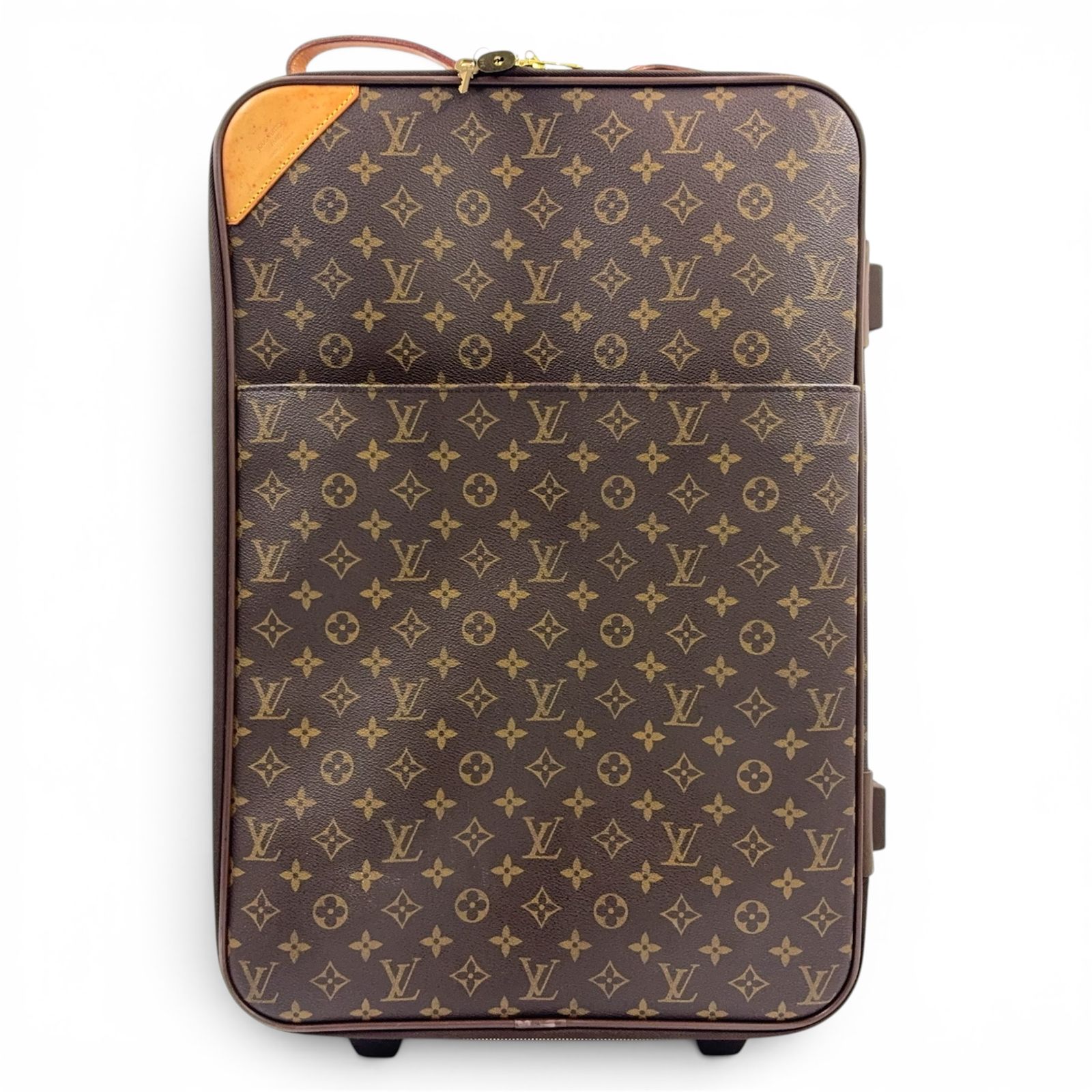 【新着】LOUIS VUITTON ペガス55 モノグラム モノグラム キャリー レザー×PVC ブラウン×ライトブラウン 旅行バッグ ゴールド M23294