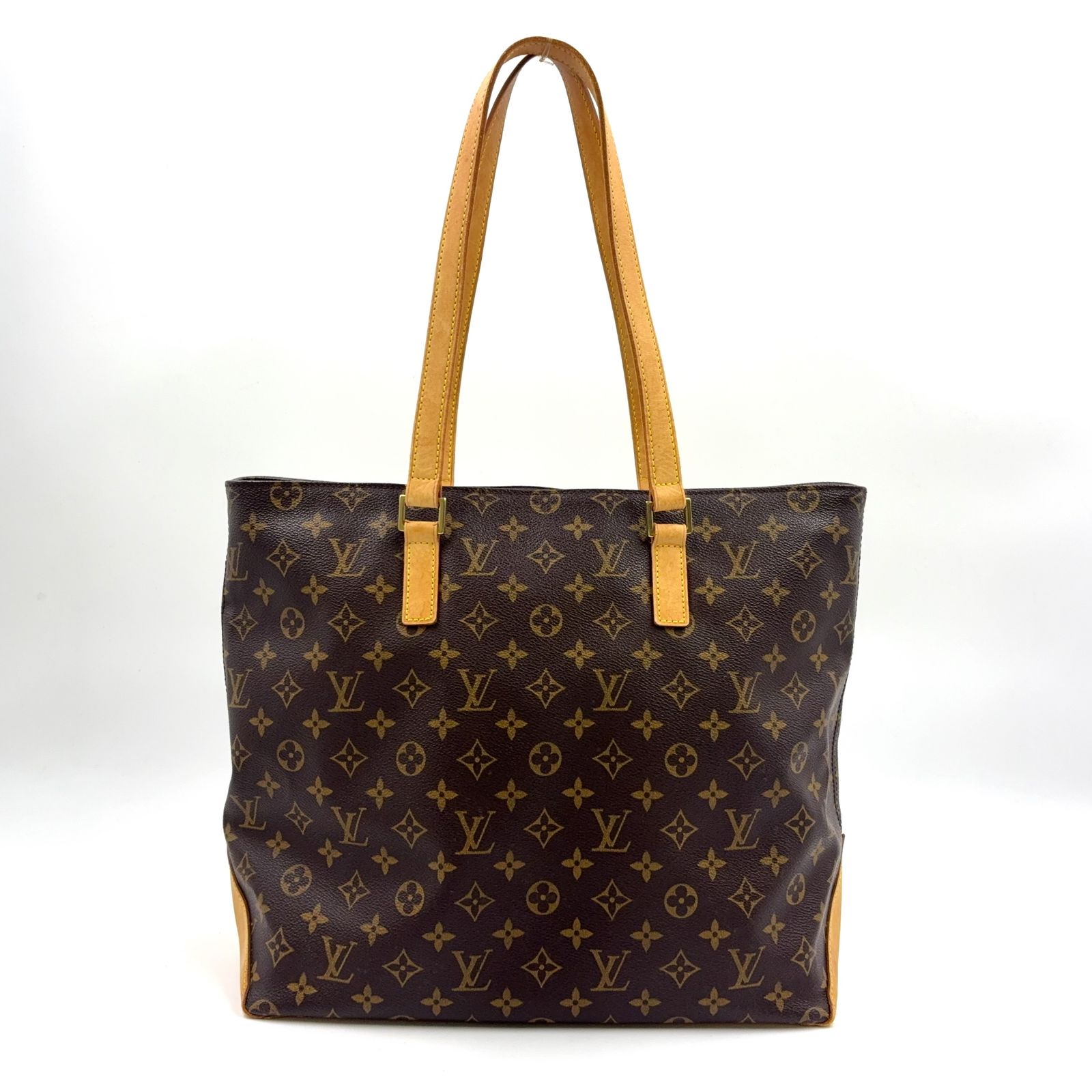 【新着】LOUIS VUITTON カバメゾ モノグラム モノグラム レザー×PVC ブラウン×ライトブラウン トートバッグ ゴールド M51151
