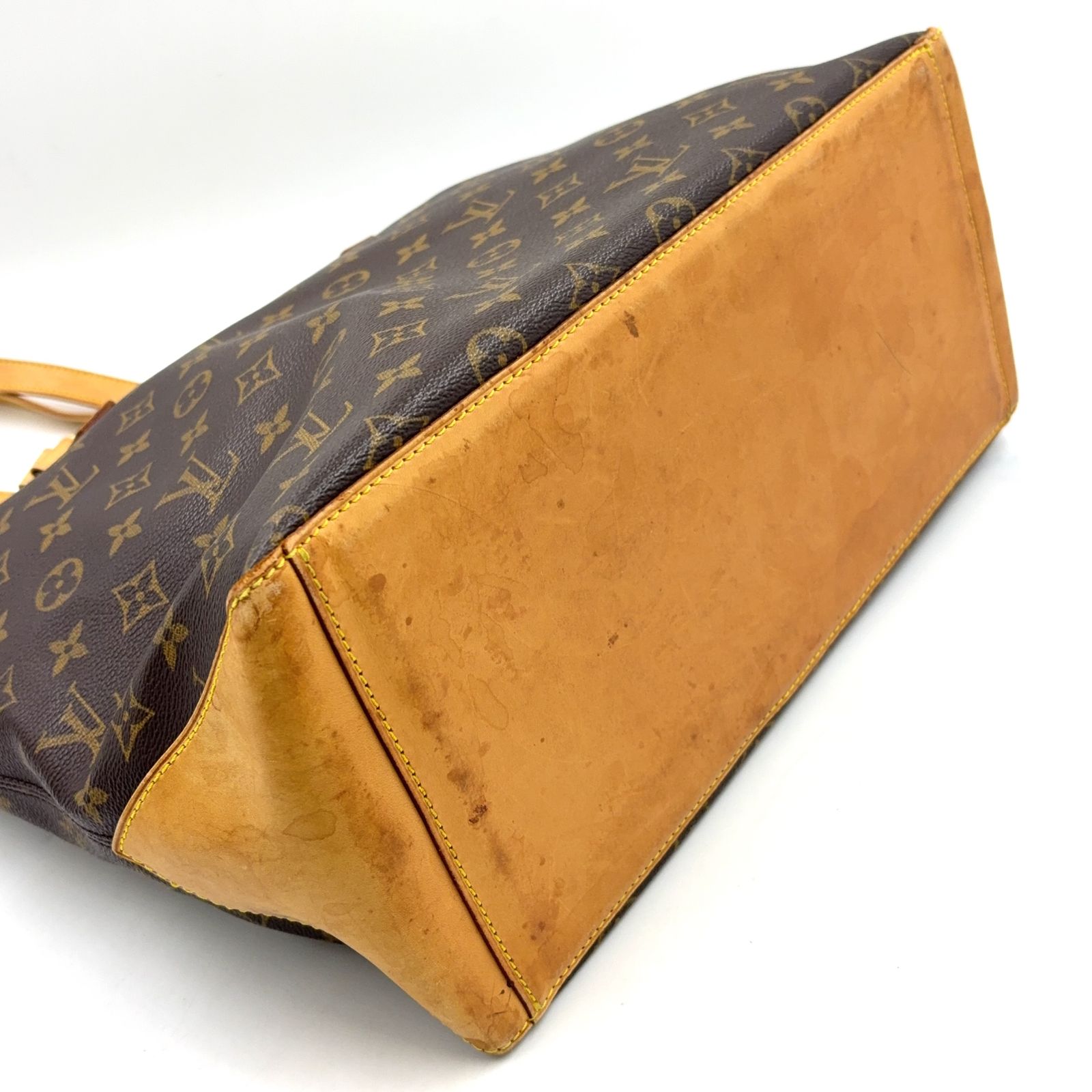 LOUIS VUITTON カバメゾ モノグラム モノグラム レザー×PVC ブラウン 