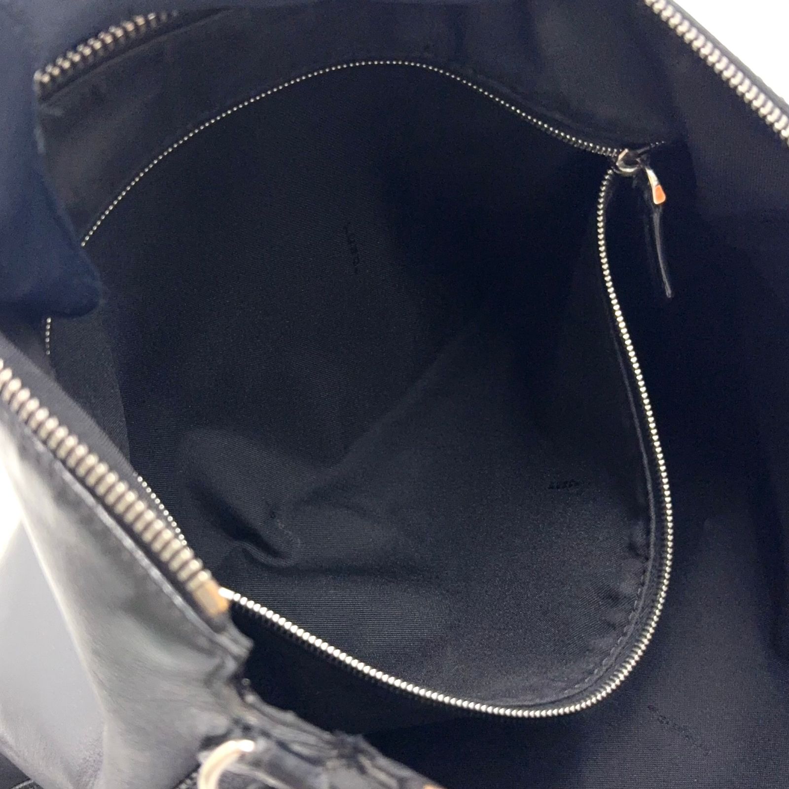 FENDI モンスターバグズ レザー イエロー×ブラック ショルダーバッグ 