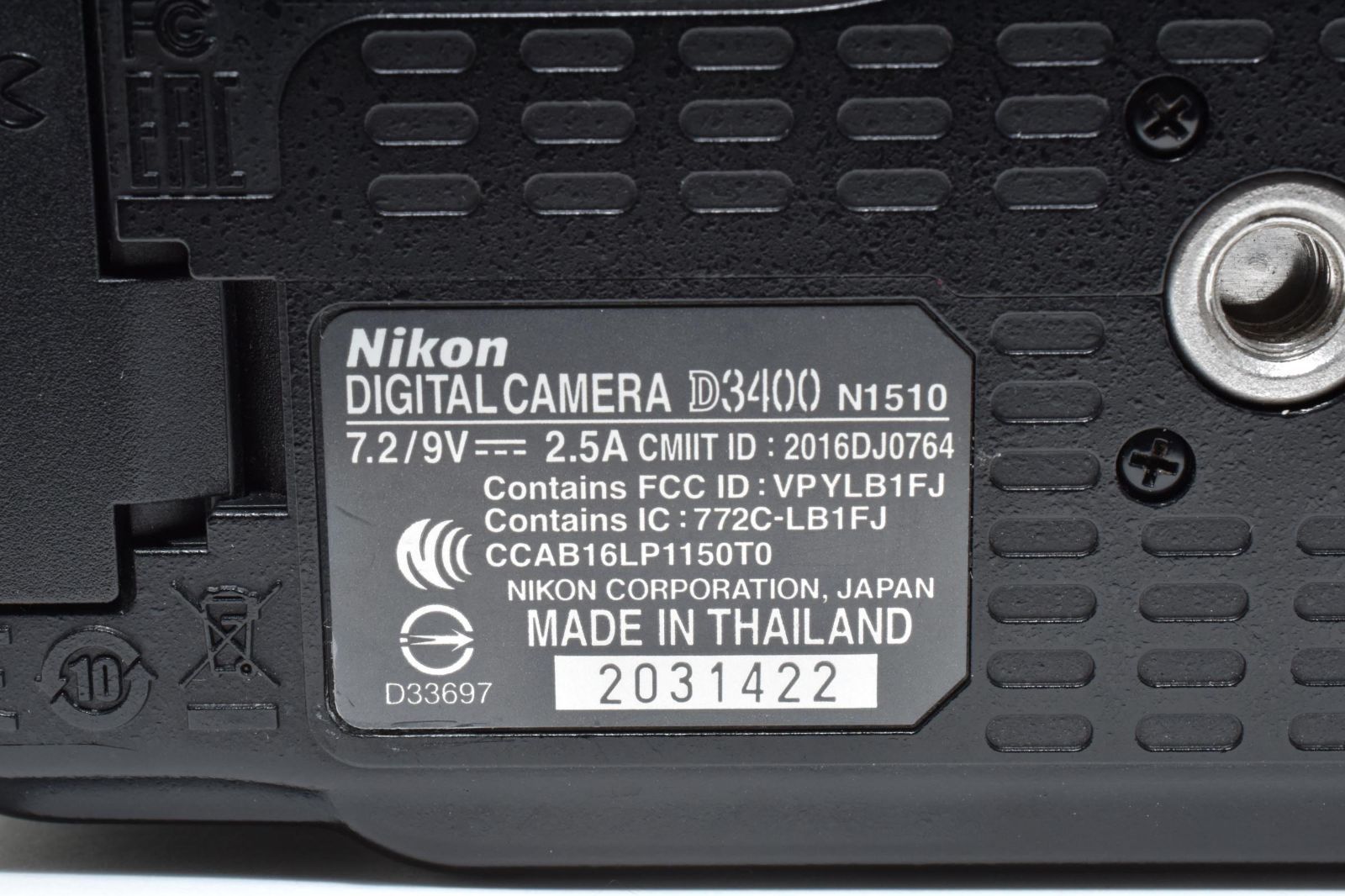 シャッター回数：23,281回】 ニコン Nikon D3400 デジタル一眼レフ