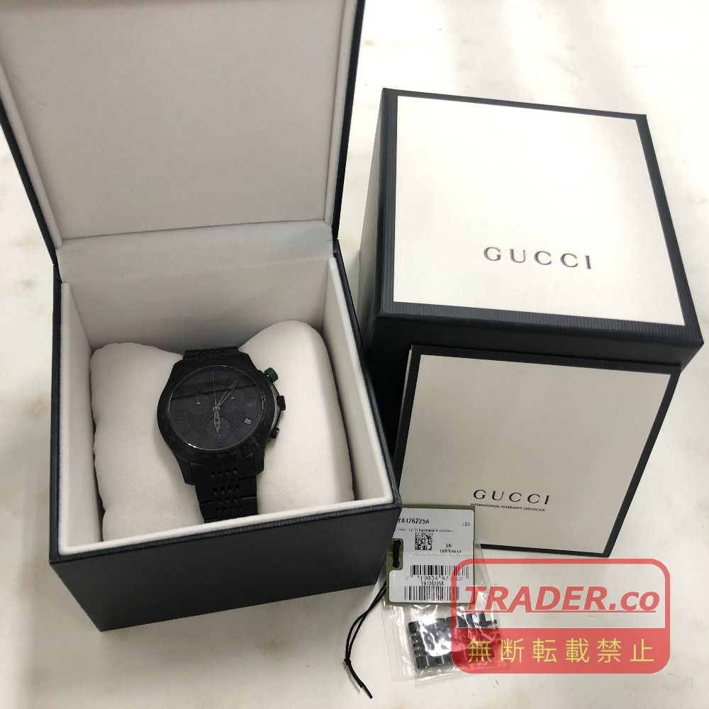 02w25224 グッチ GUCCI Gタイムレス クォーツ ブラック スイス製