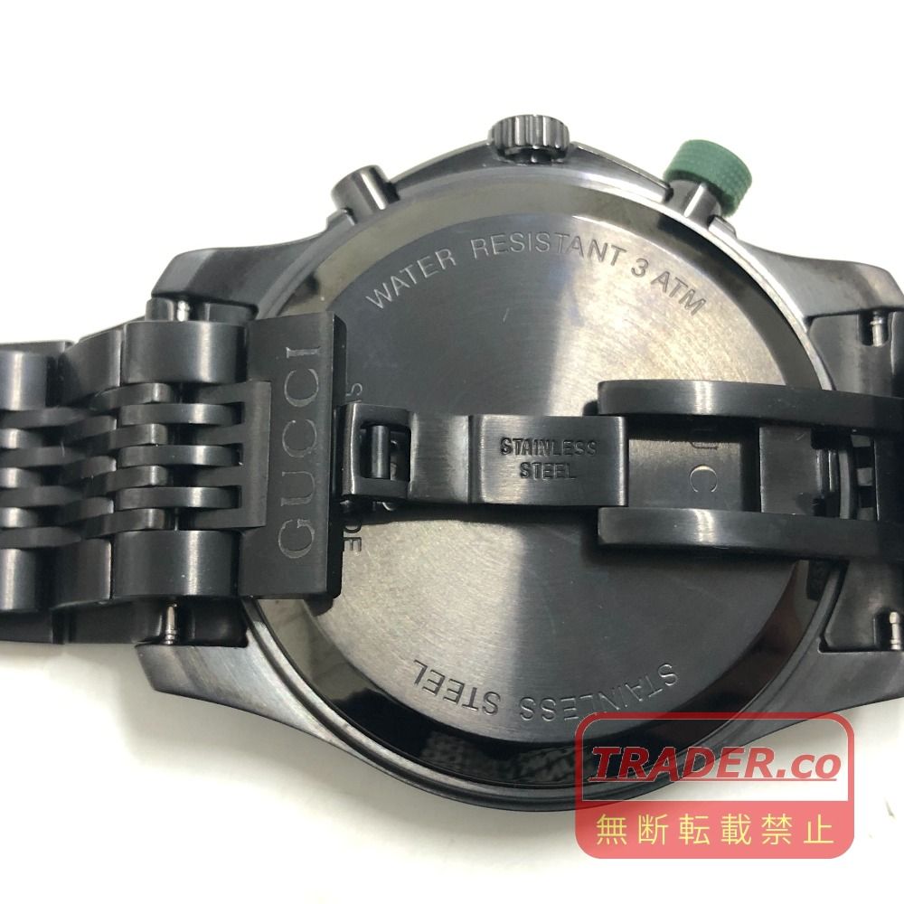 02w25224 グッチ GUCCI Gタイムレス クォーツ ブラック スイス製