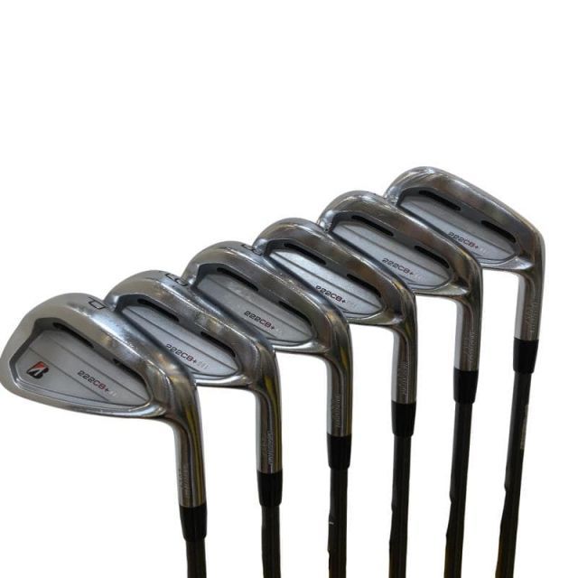 【中古】 ブリヂストン BRIDGESTONE 222CB+ 6S アイアンセット IR 純正特注シャフト (フレックスS) メンズ 男性用 右利き 右用 Cランク ゴルフクラブ