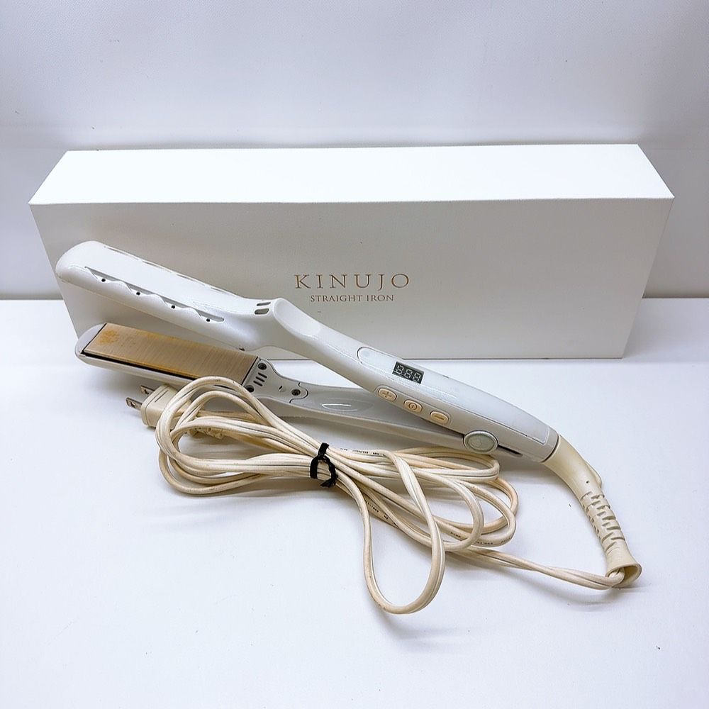 最新モデル》 KINUJO 絹女 ストレート アイロン ホワイト LM-225