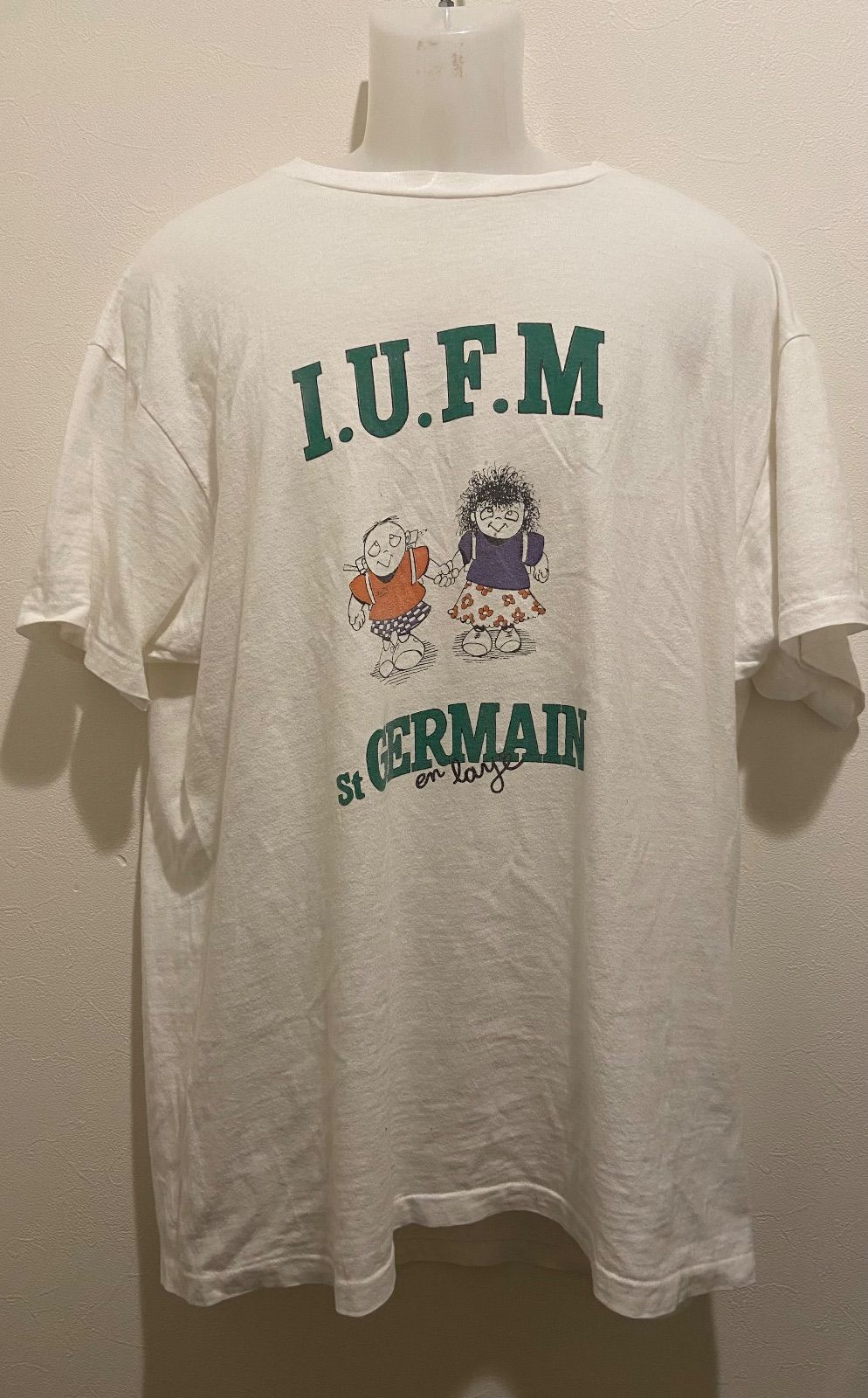 古着 ヘインズ I.U.F.M. St Germain en Laye キャラクター Tシャツ XL