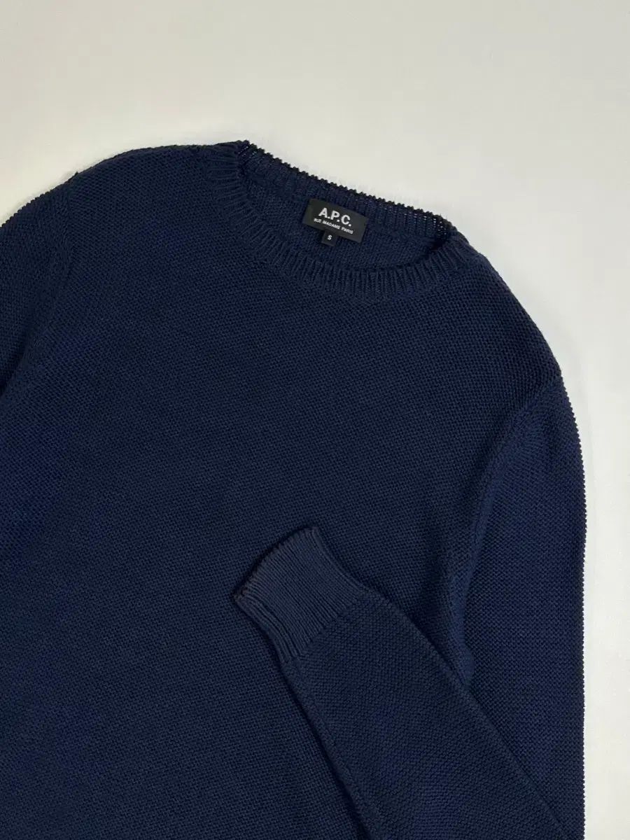 A.P.C. アーペーセー スリムルーズフィット ミニメッシュニット S ネイビー