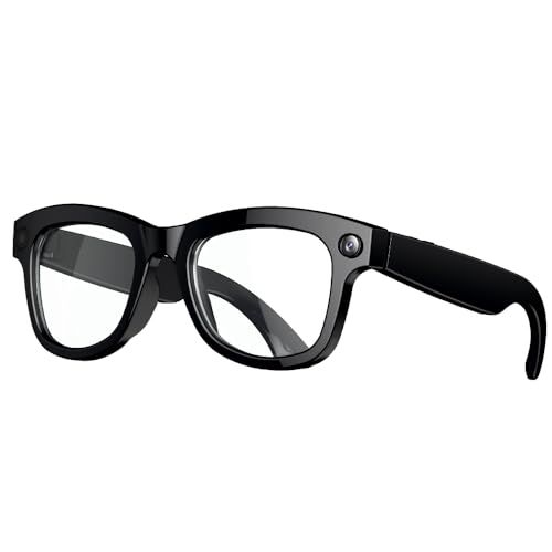 [CHUDA] スマートグラス Bluetooth6.1 骨伝導オーディオ カメラ搭載 写真撮影 動画撮影 AIワイヤレスメガネ 録音 翻訳機能 画像AI解析 ワイヤレス接続 iOS/Android対応 内蔵マイク 通話対応 USB充電 軽量 9bf744ed
