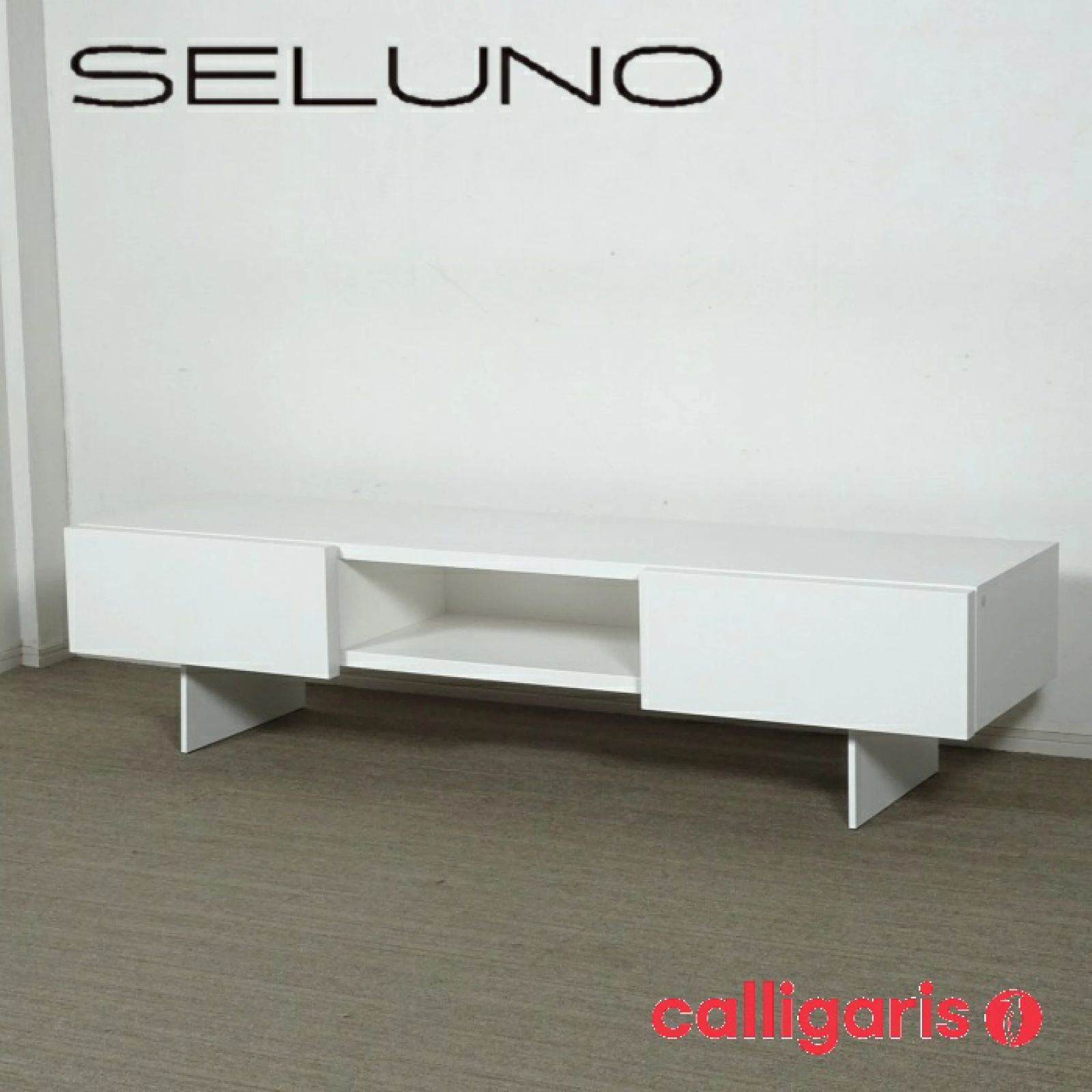 ◾︎SELUNO◾︎ 【展示超美品】Calligaris カリガリス Sipario / シパリオ テレビボード W1845 / ホワイト 19万 x518
