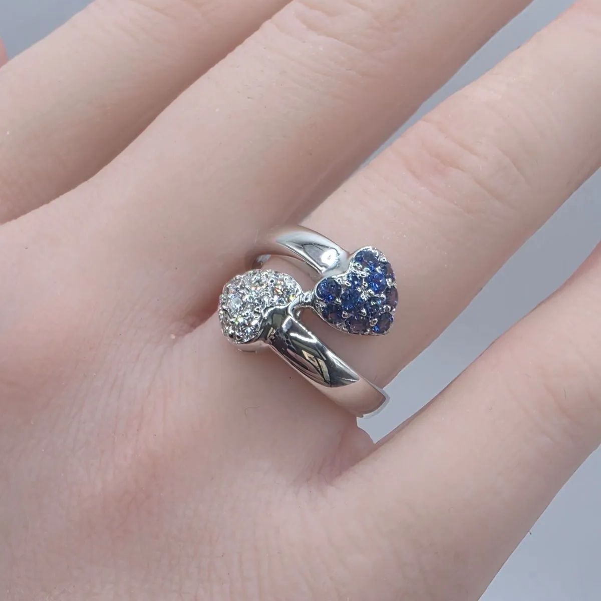 安い〜〜〜!??在庫一掃セール!?⏰? ⚡K18 ダイヤサファイアリング13号 ダイヤ - 0.40cts サファイア - 0.49cts