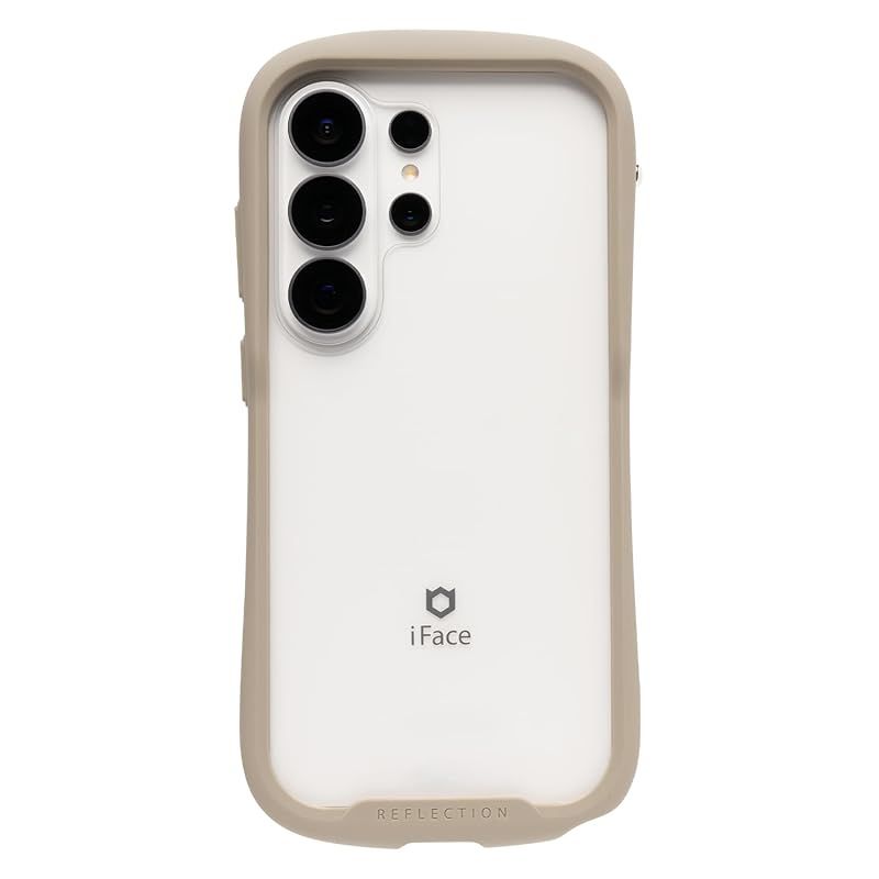 【新品】 iFace Reflection Galaxy S26 Ultra 対応 ケース クリア 強化ガラス (ベージュ)【 耐衝撃 スマホケース ギャラクシー s26 ウルトラ アイフェイス カバー クリアケース 透明 ストラップホール付き 】
