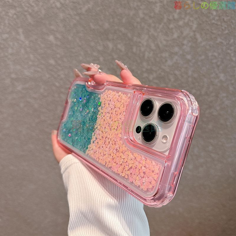 大人気 iPhone保護ケース グラデーション ラメ クリアケース iPhone