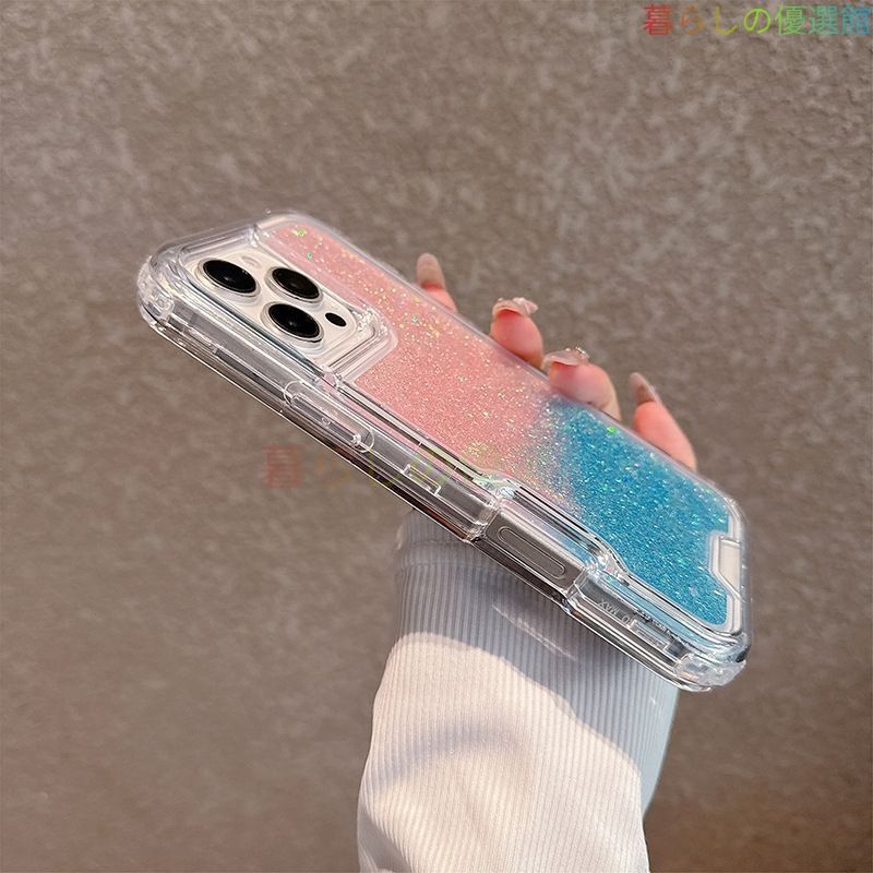 大人気 iPhone保護ケース グラデーション ラメ クリアケース iPhone