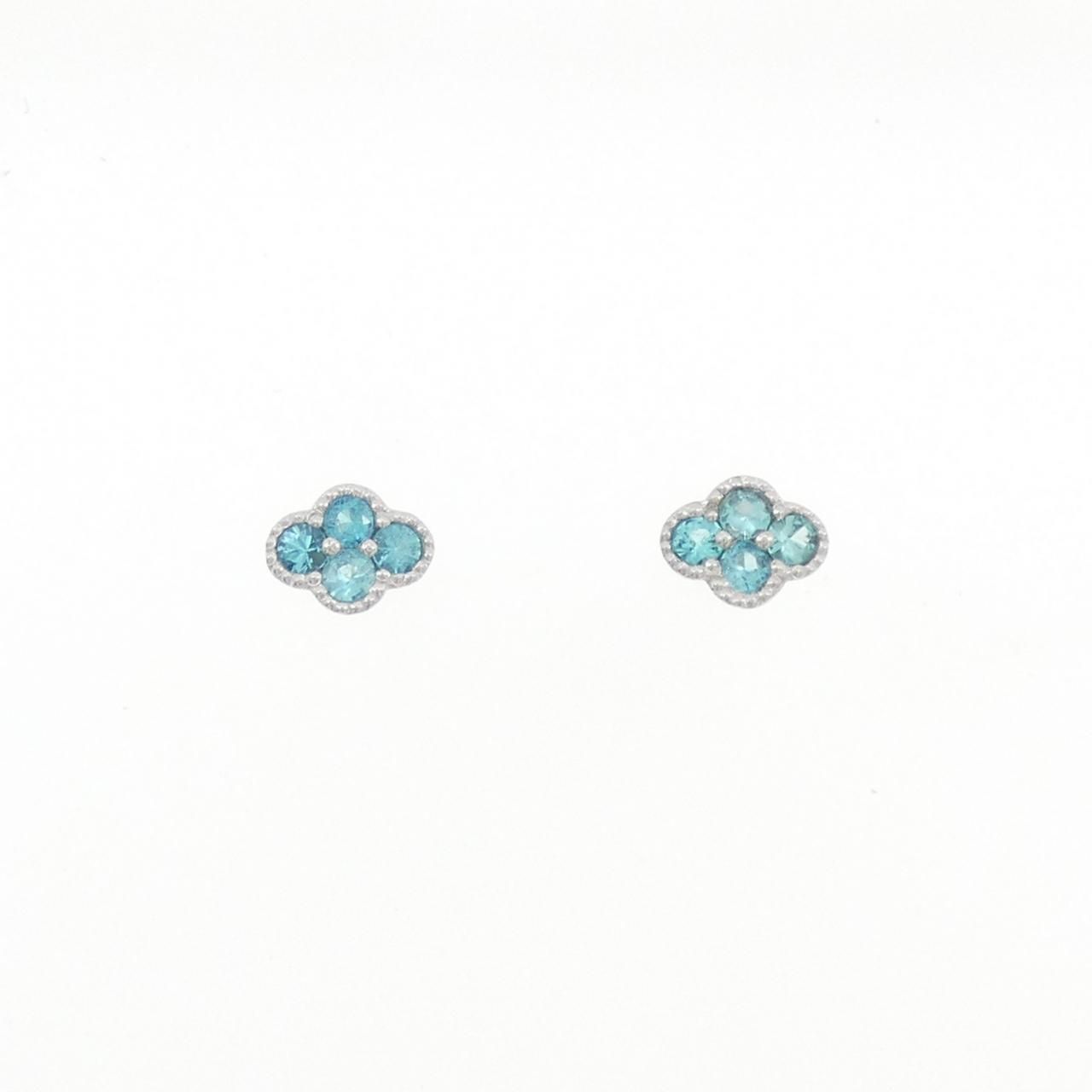 K18WG パライバトルマリン ピアス 0.18CT