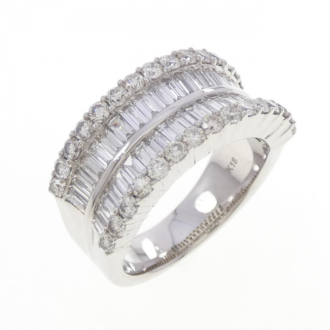K18WG ダイヤモンド リング 1.63CT