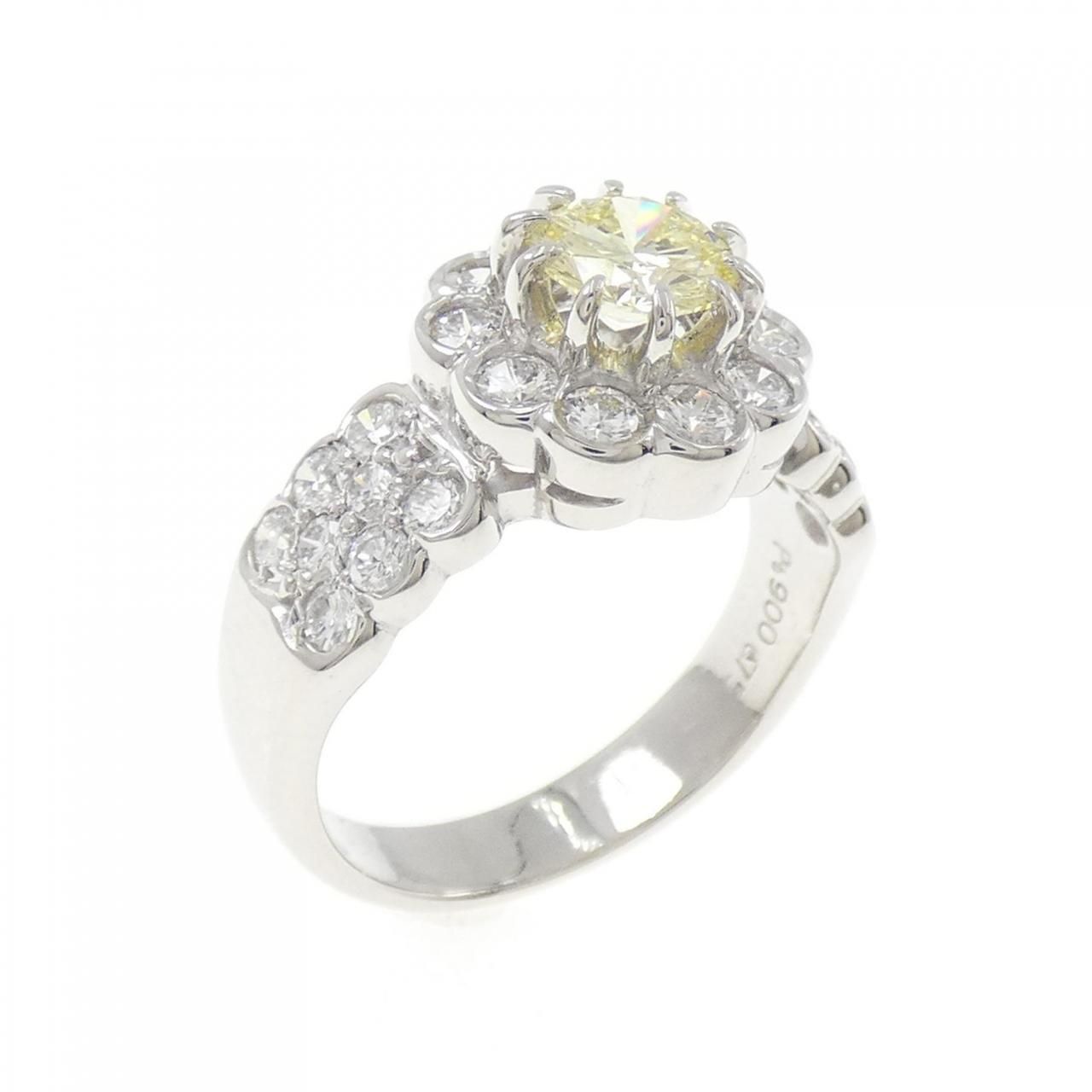 PT900 フラワー ダイヤモンド リング 0.54CT